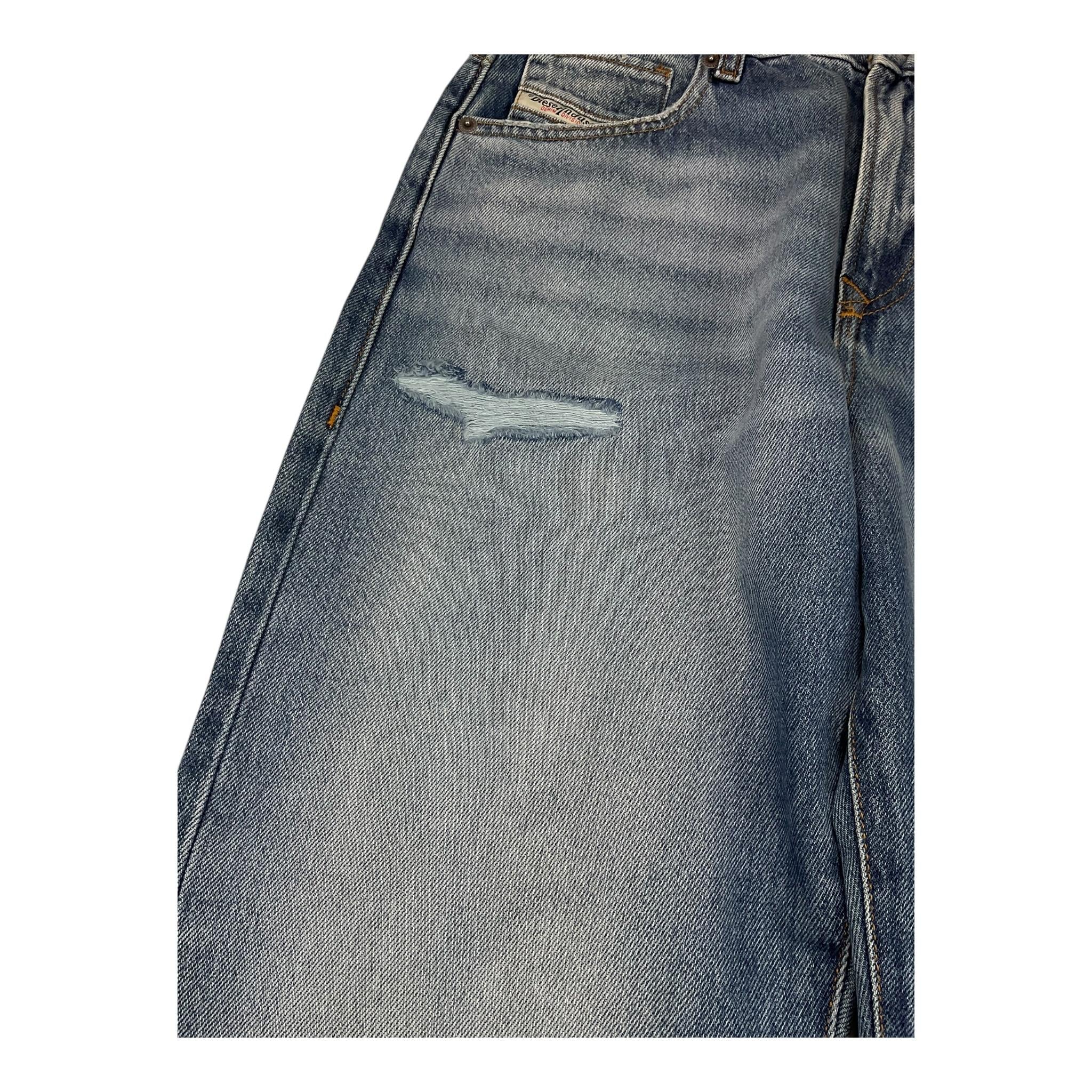 DIESEL jeans tinta unita modello palazzo Azzurro per Bambina J00800 AZZURRO DIESEL