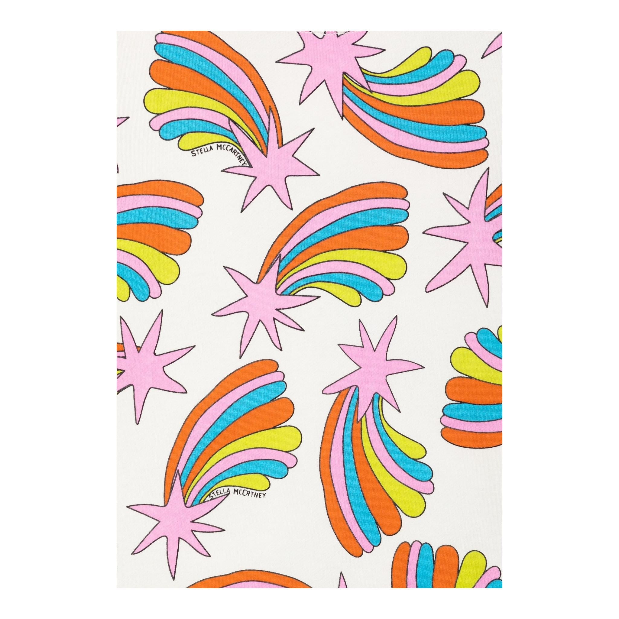 STELLA McCARTNEY felpa tinta unita girocollo con stampa Bianco per Bambina TV4B30 BIANCO STELLA McCARTNEY