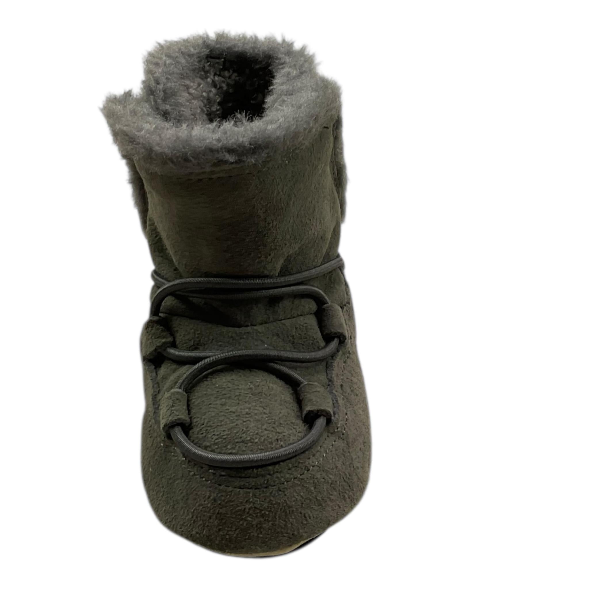 MOON BOOT stivali tinta unita con pelliccia Grigio per Neonato 80D3401030H002 GRIGIO MOON BOOT