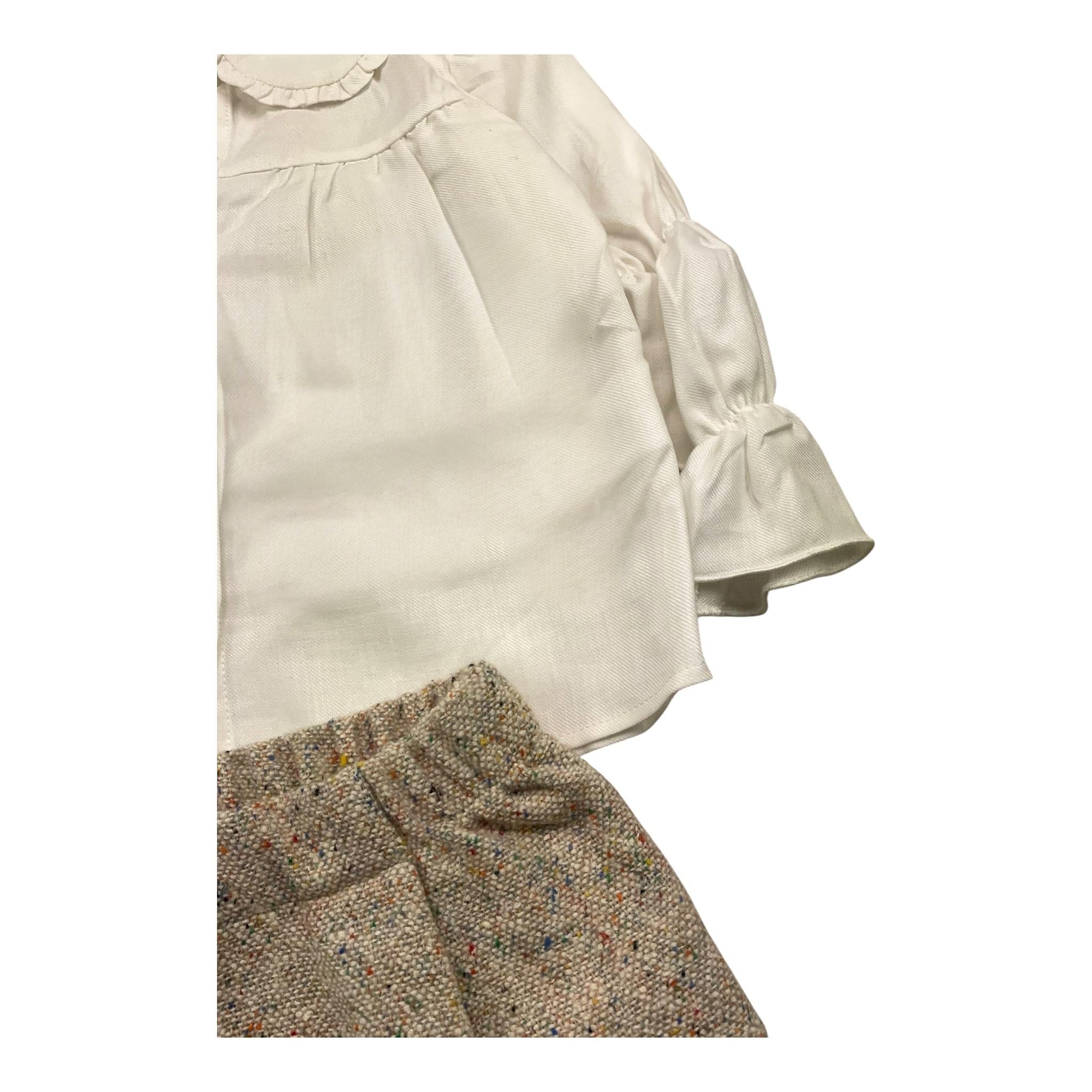 BARCELLINO completo 2 pezzi camicia-short Bianco per Neonata 115707 BIANCO BARCELLINO