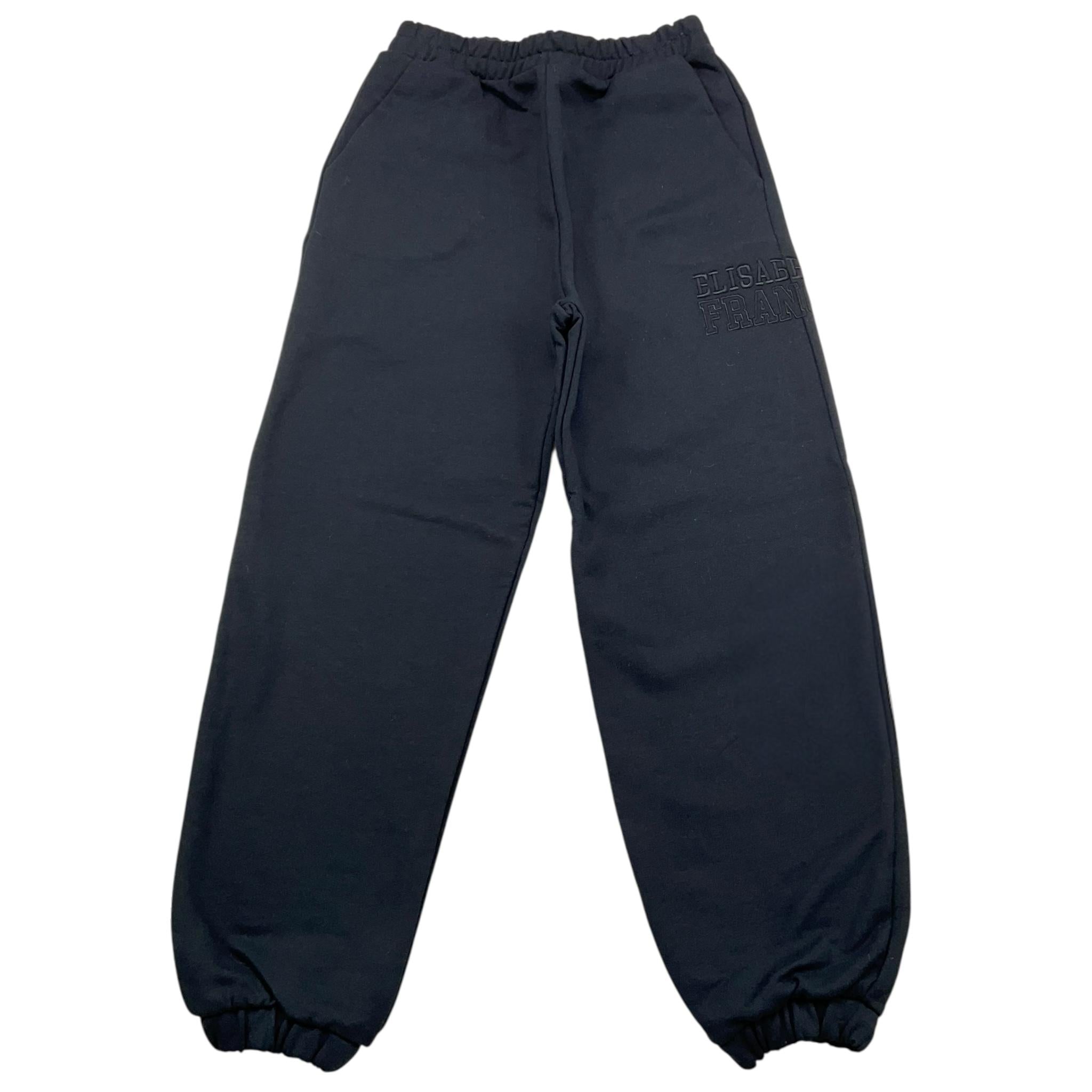 ELISABETTA FRANCHI pantalone tuta tinta unita con logo Nero per Bambina EFPA272 NERO ELISABETTA FRANCHI