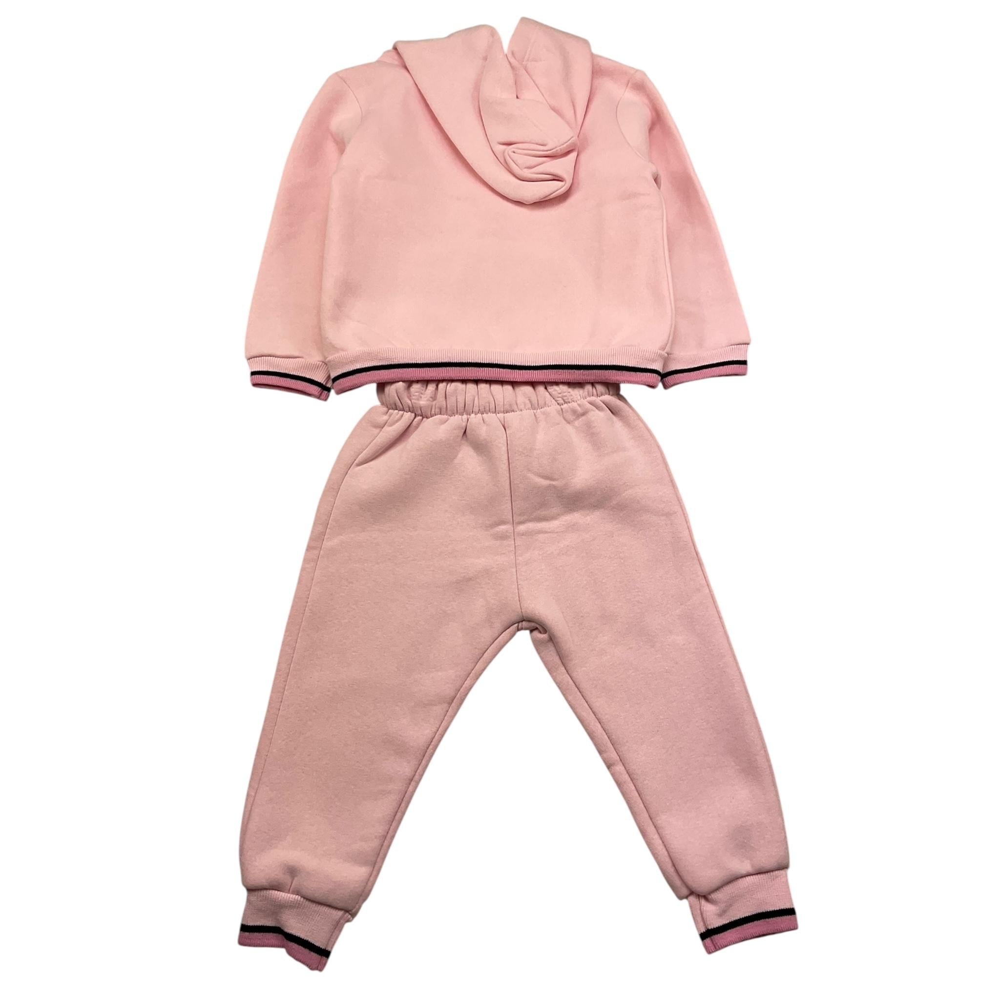 EBITA completo 3 pezzi felpa-shirt-pantalone Rosa per Neonata 3528 ROSA EBITA