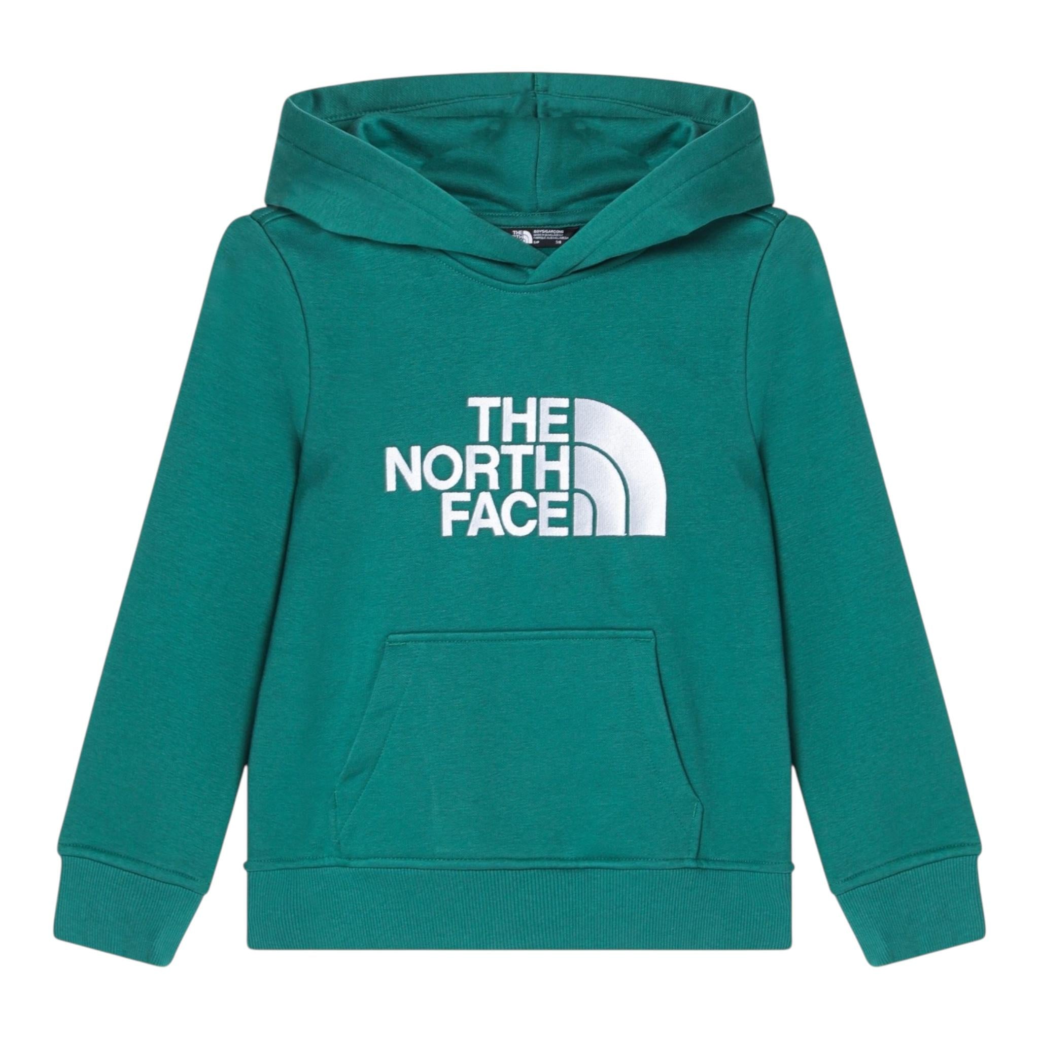 THE NORTH FACE felpa chiusa con cappuccio tinta unita con logo Verde per Bambino NF0A89HHNL1 VERDE THE NORTH FACE