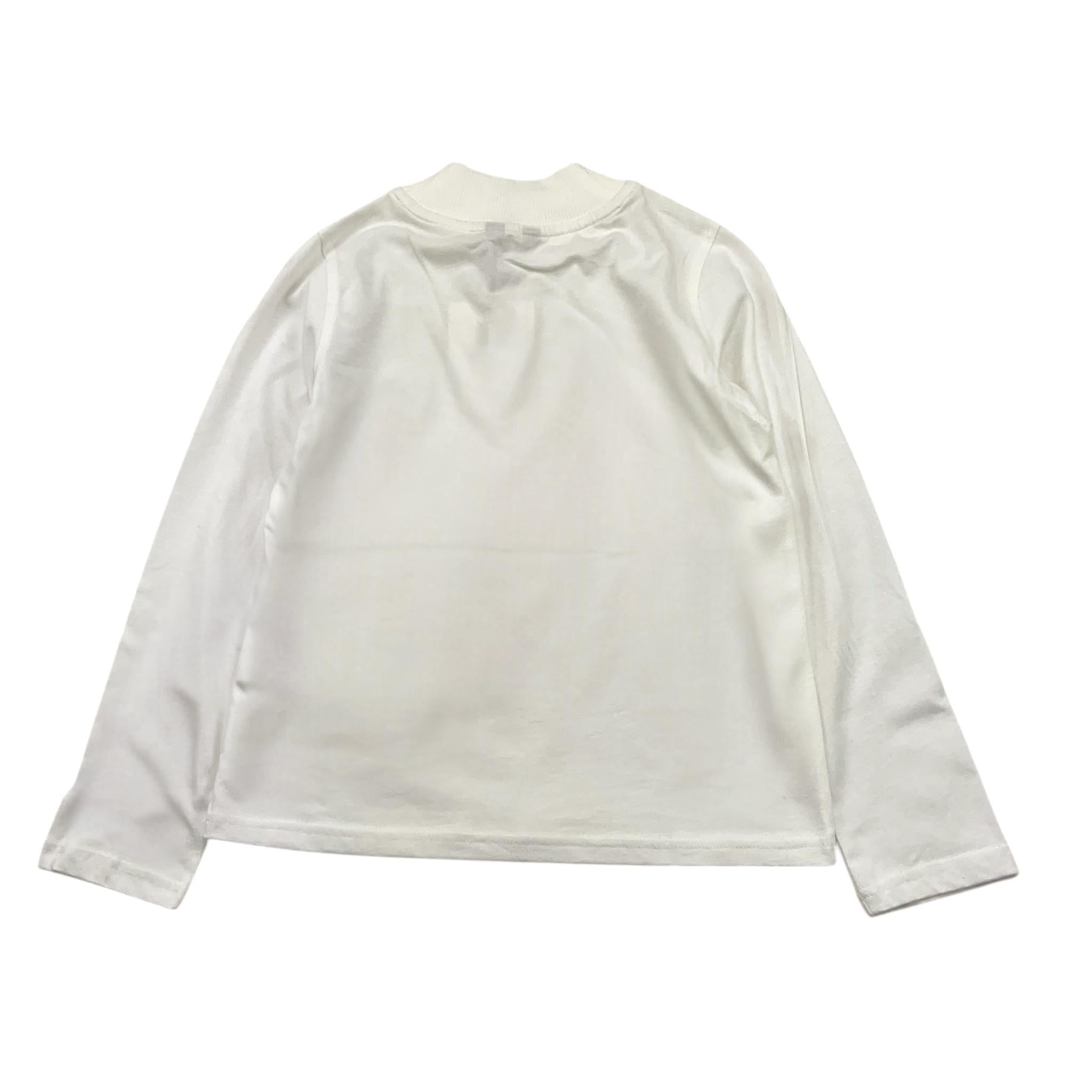 K-WAY shirt mezzo collo tinta unita con stampa Bianco per Bambina K6127IW BIANCO K-WAY