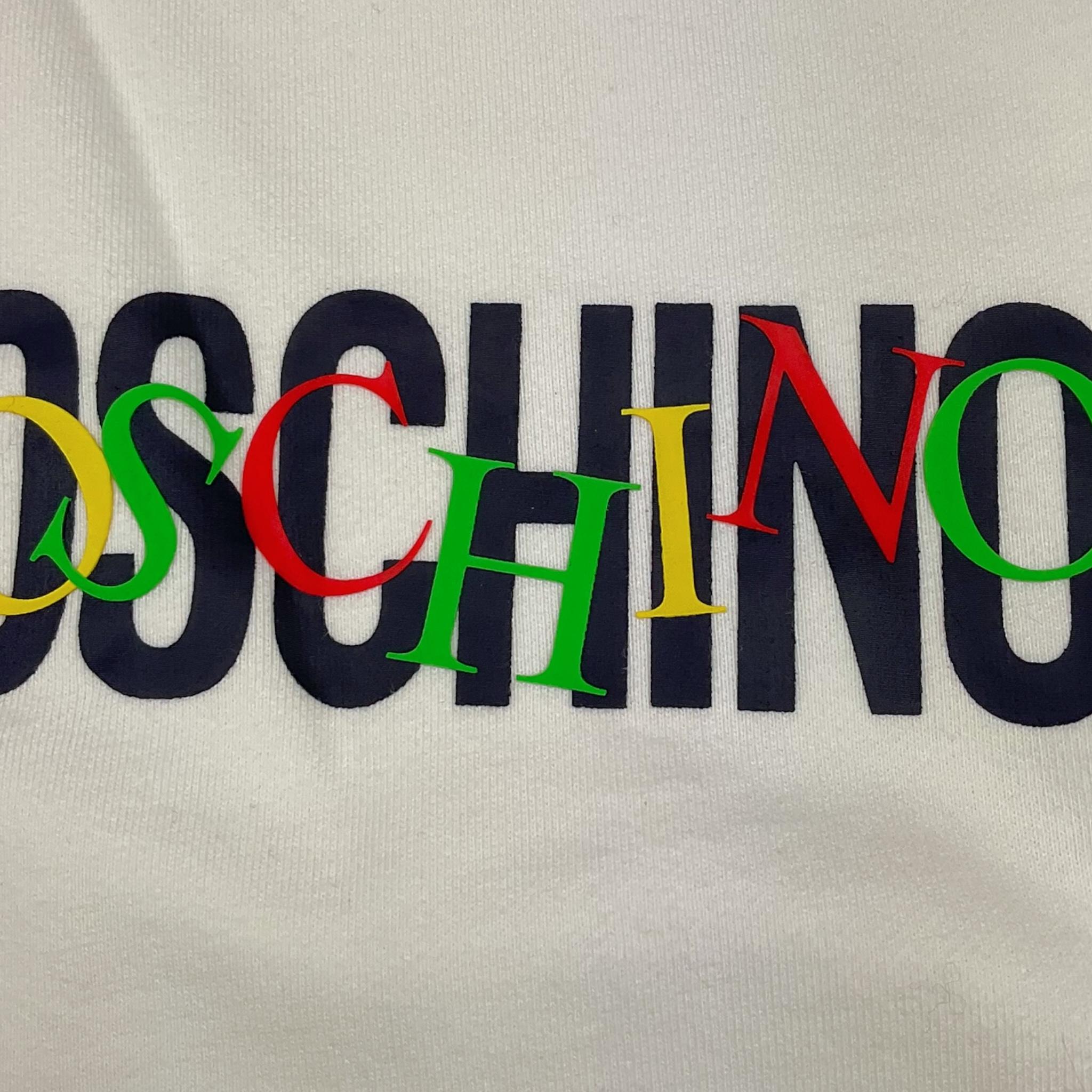 MOSCHINO completo 2pz in tuta felpa-pantalone Bianco per Bambino HUK04D BIANCO MOSCHINO