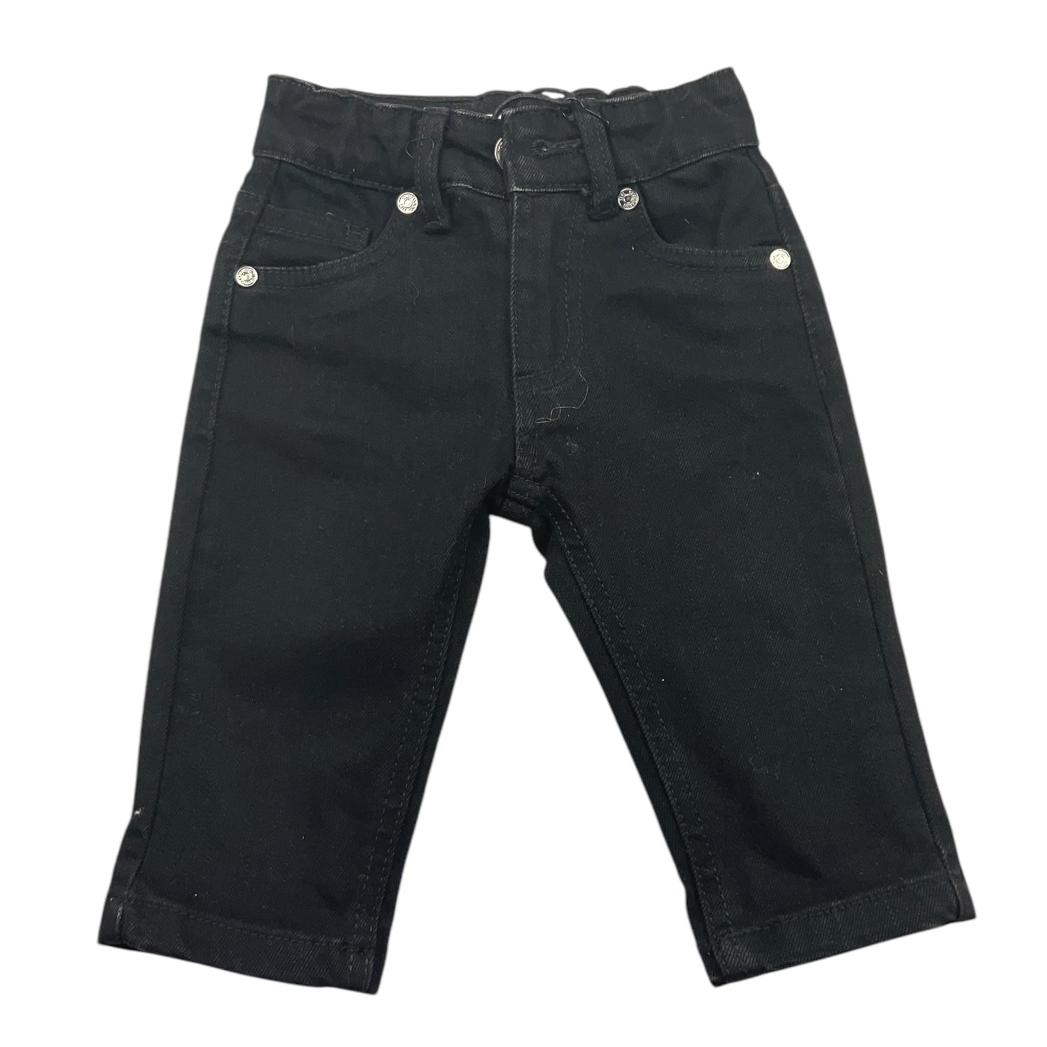 TRUSSARDI jeans tinta unita con elastico in vita Nero per Neonato TIA25088JE NERO TRUSSARDI