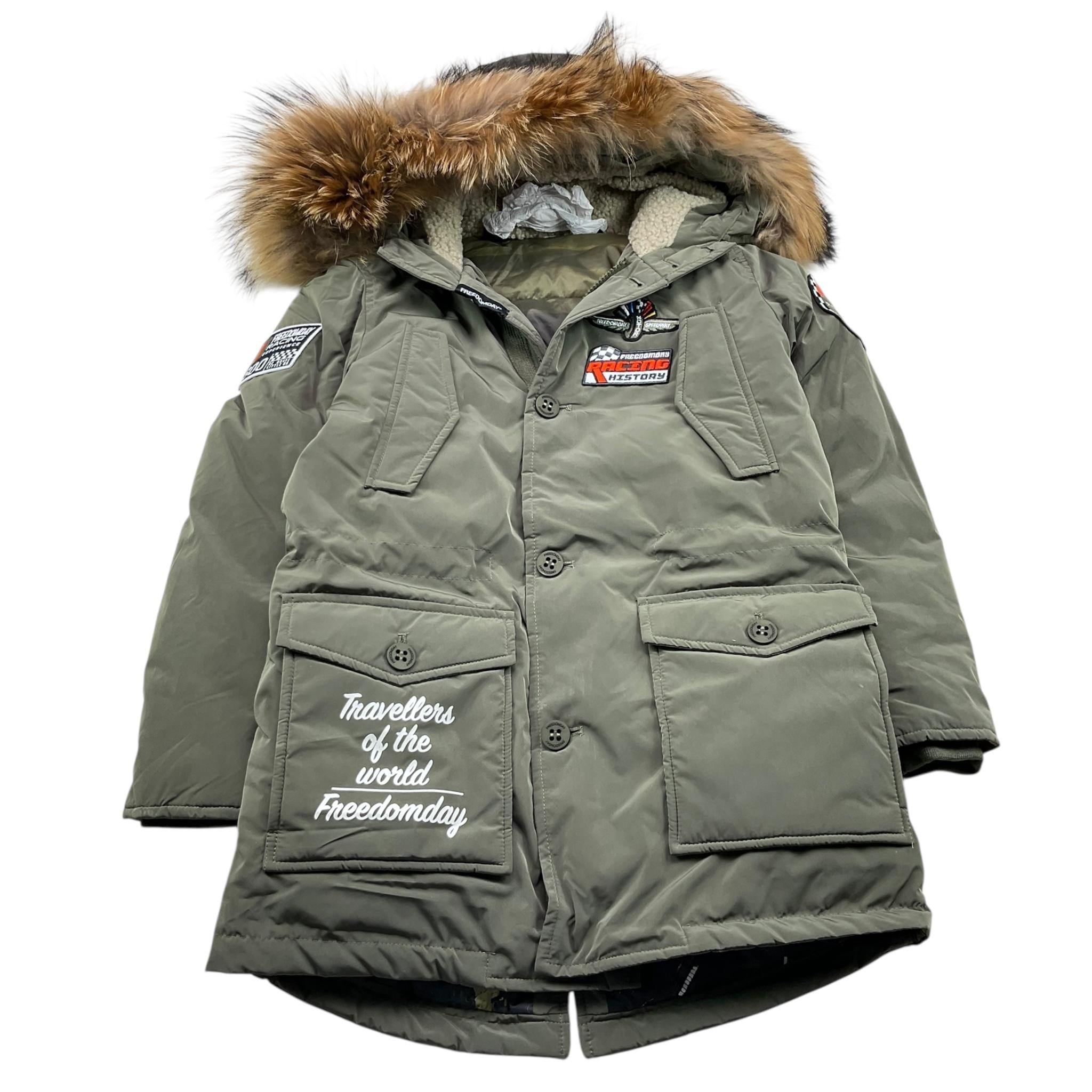 FREEDOMDAY giubbino modello parka tinta unita con cappuccio Verde per Bambino IFRJB6930AH112X VERDE FREEDOMDAY