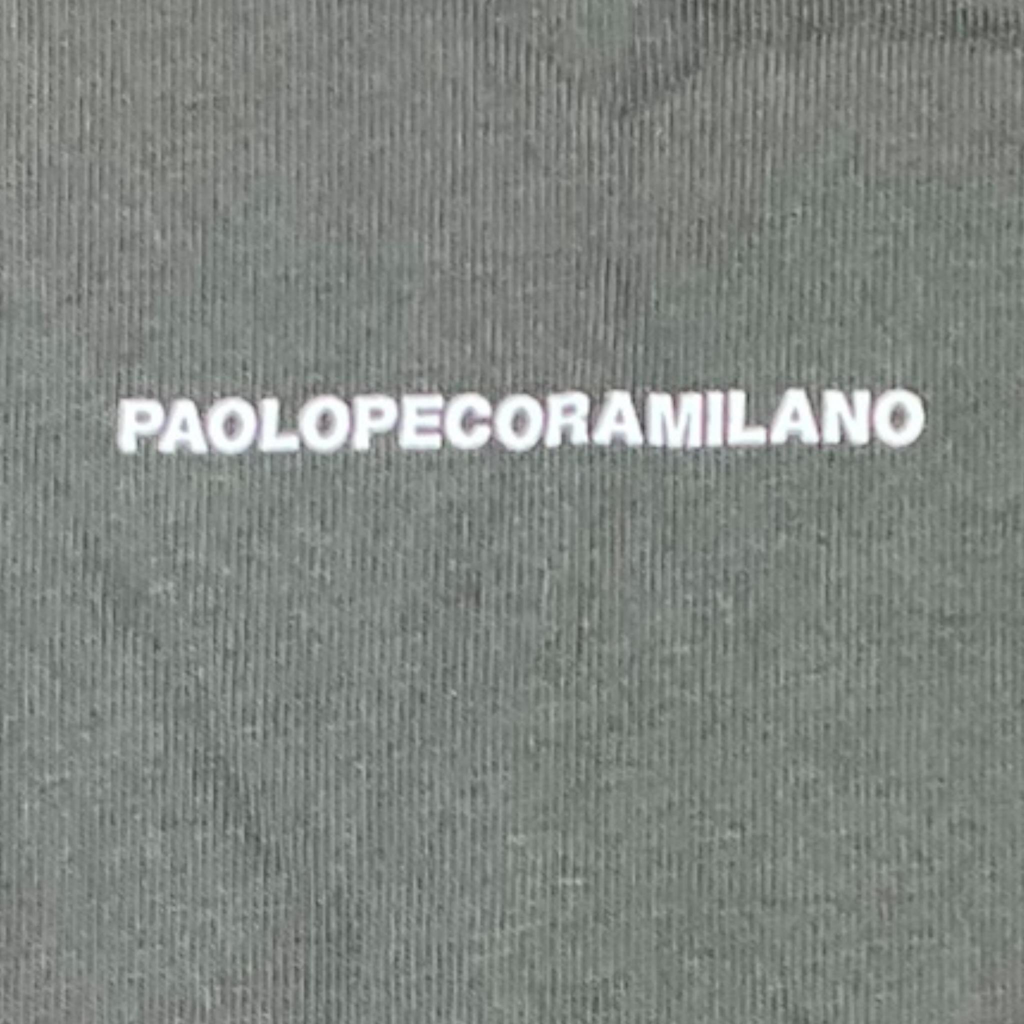 PAOLO PECORA shirt girocollo tinta unita con stampa Grigio per Bambino PP4157 GRIGIO PAOLO PECORA