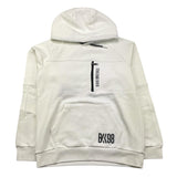 BiKKEMBERGS felpa chiusa con cappuccio tinta unita con stampa Bianco per Bambino BK2681 BIANCO BiKKEMBERGS