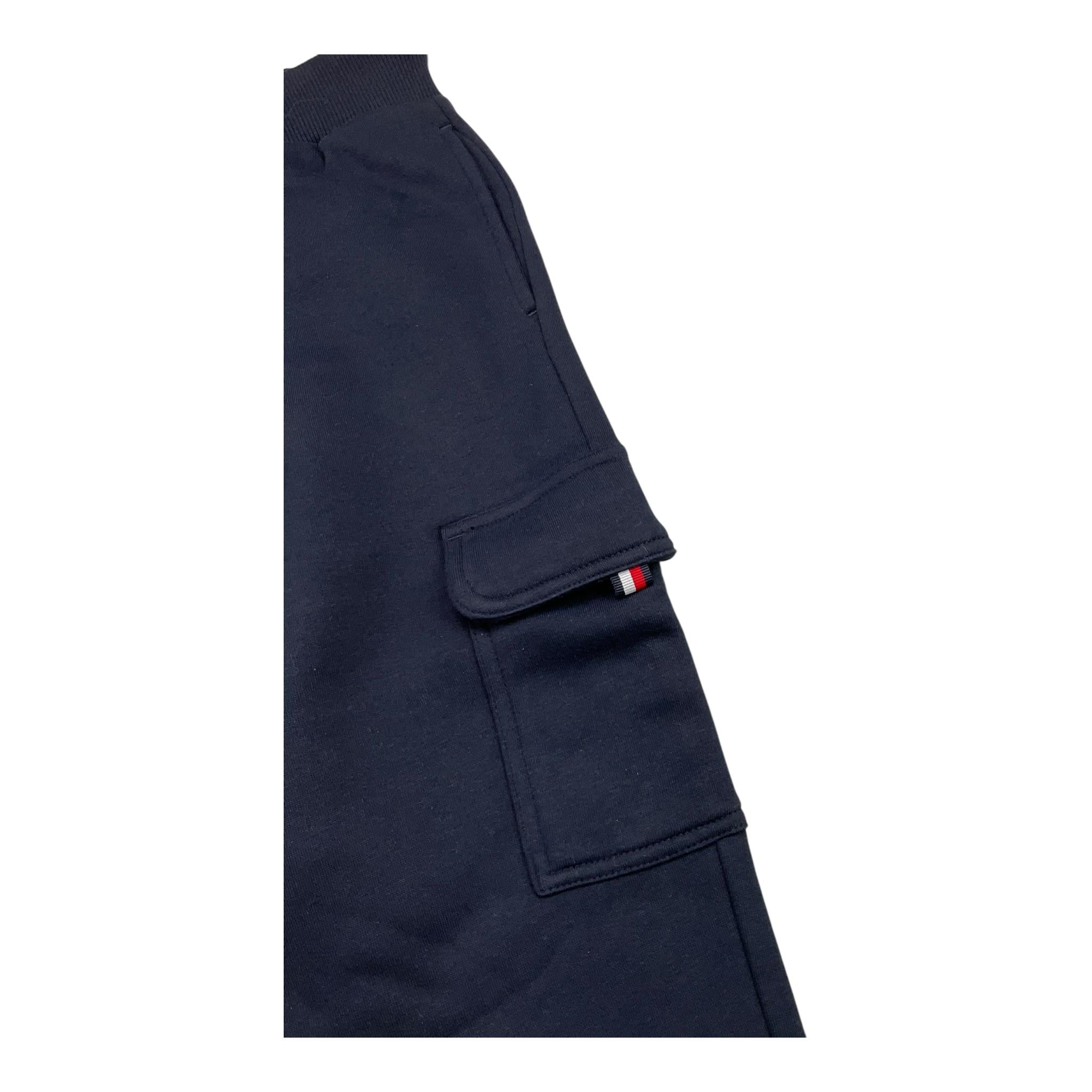 TOMMY HILFIGER pantalone tuta tinta unita con tasconi Blu per Bambino KB0KB09239 BLU TOMMY HILFIGER