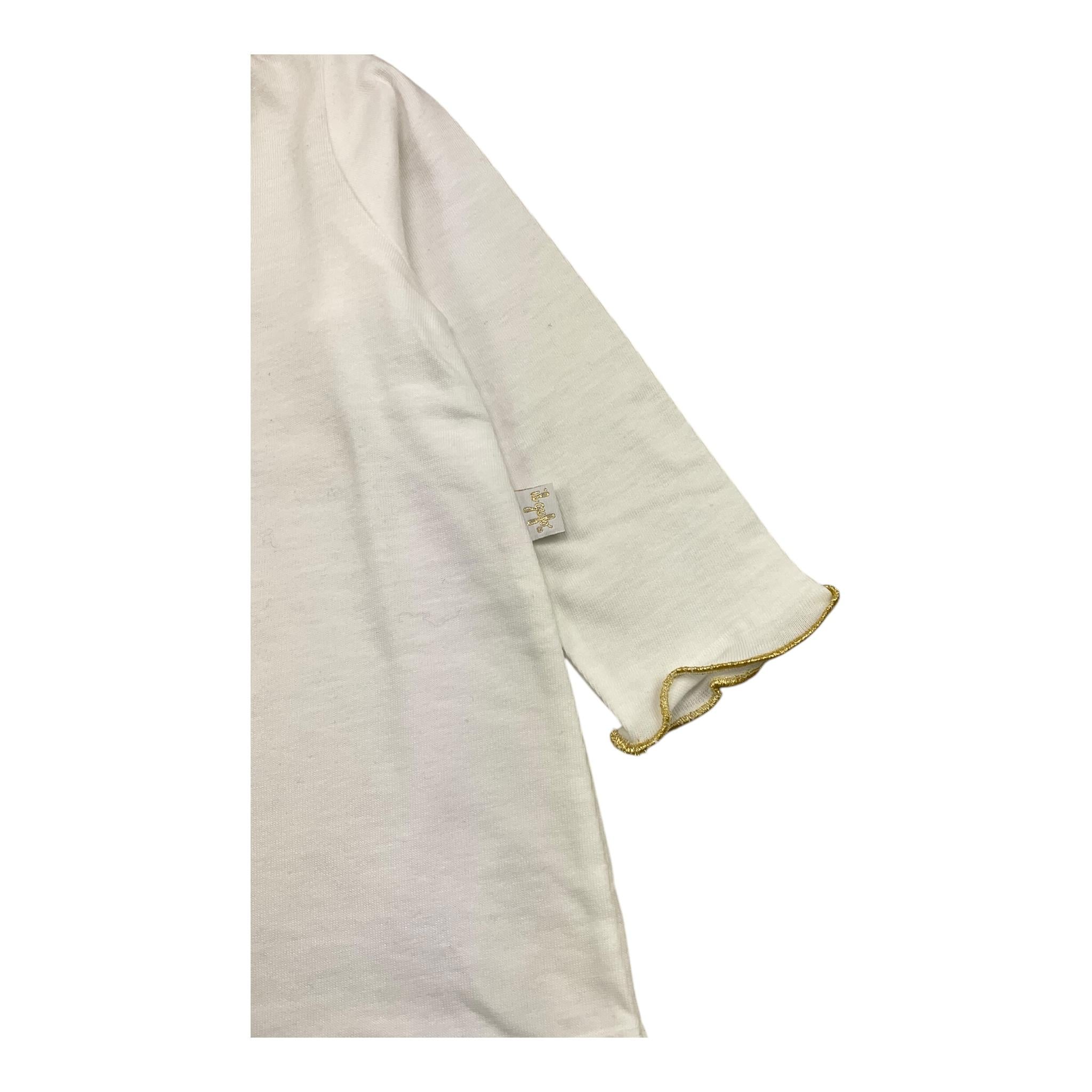 IL GUFO body manica lunga tinta unita con collo rouches Bianco per Neonata A24MB044MF002 BIANCO IL GUFO