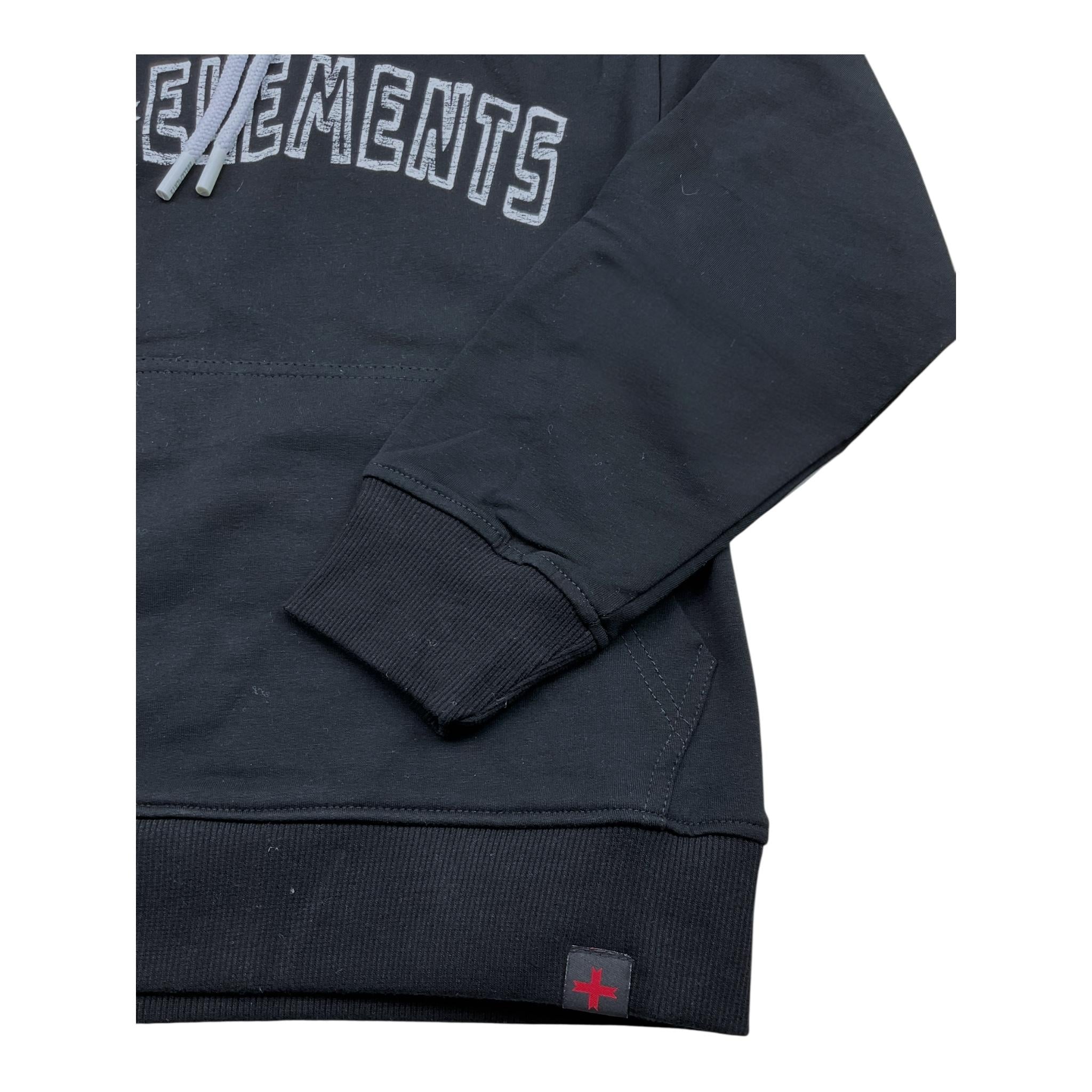 ZU+ELEMENTS felpa con zip e cappucci tinta unita con ricami Nero per Bambino ZU1706 NERO ZU+ELEMENTS