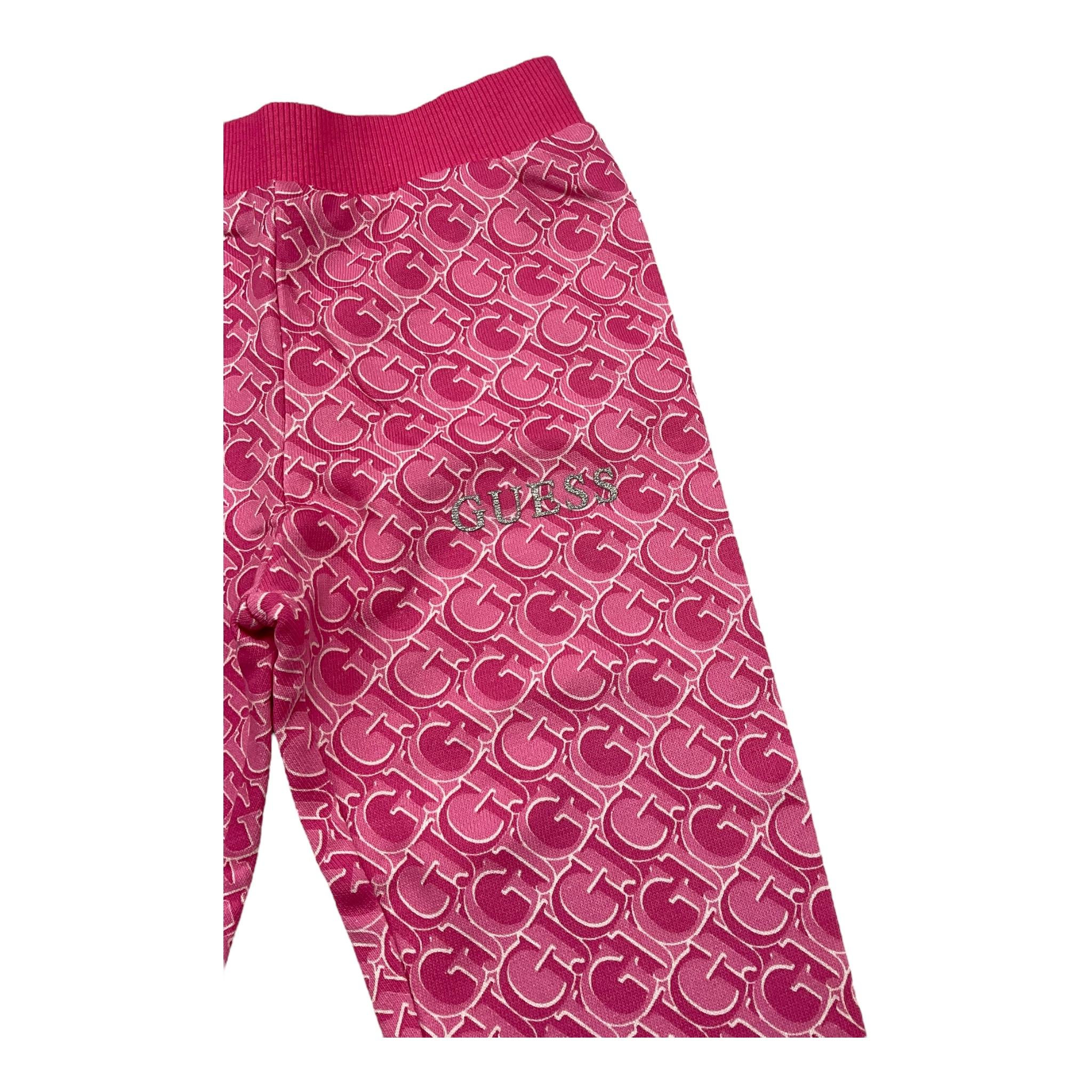 GUESS pantalone tuta tinta unita con logo Rosa per Neonata K4YQ11KA6R4N ROSA GUESS