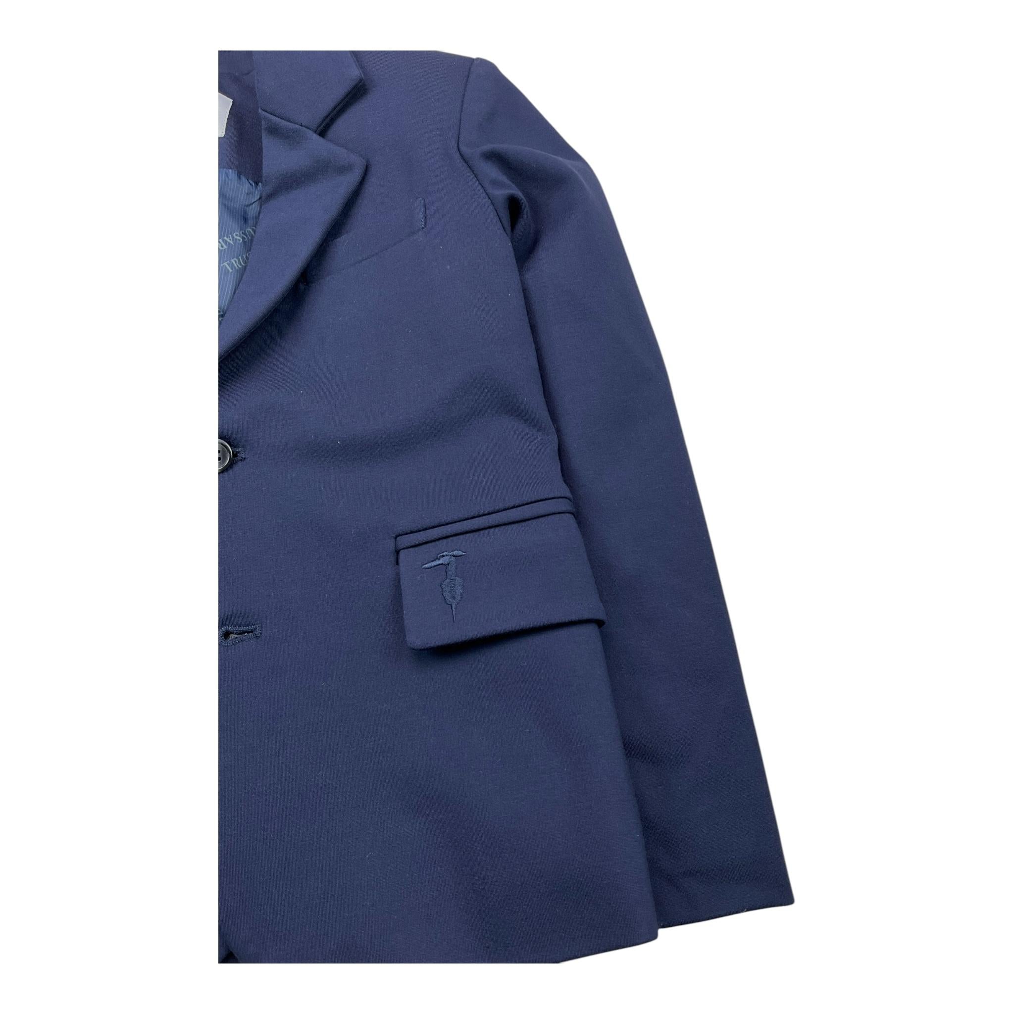 TRUSSARDI giacca tinta unita monopetto Blu per Bambino TBA25120GC BLU TRUSSARDI
