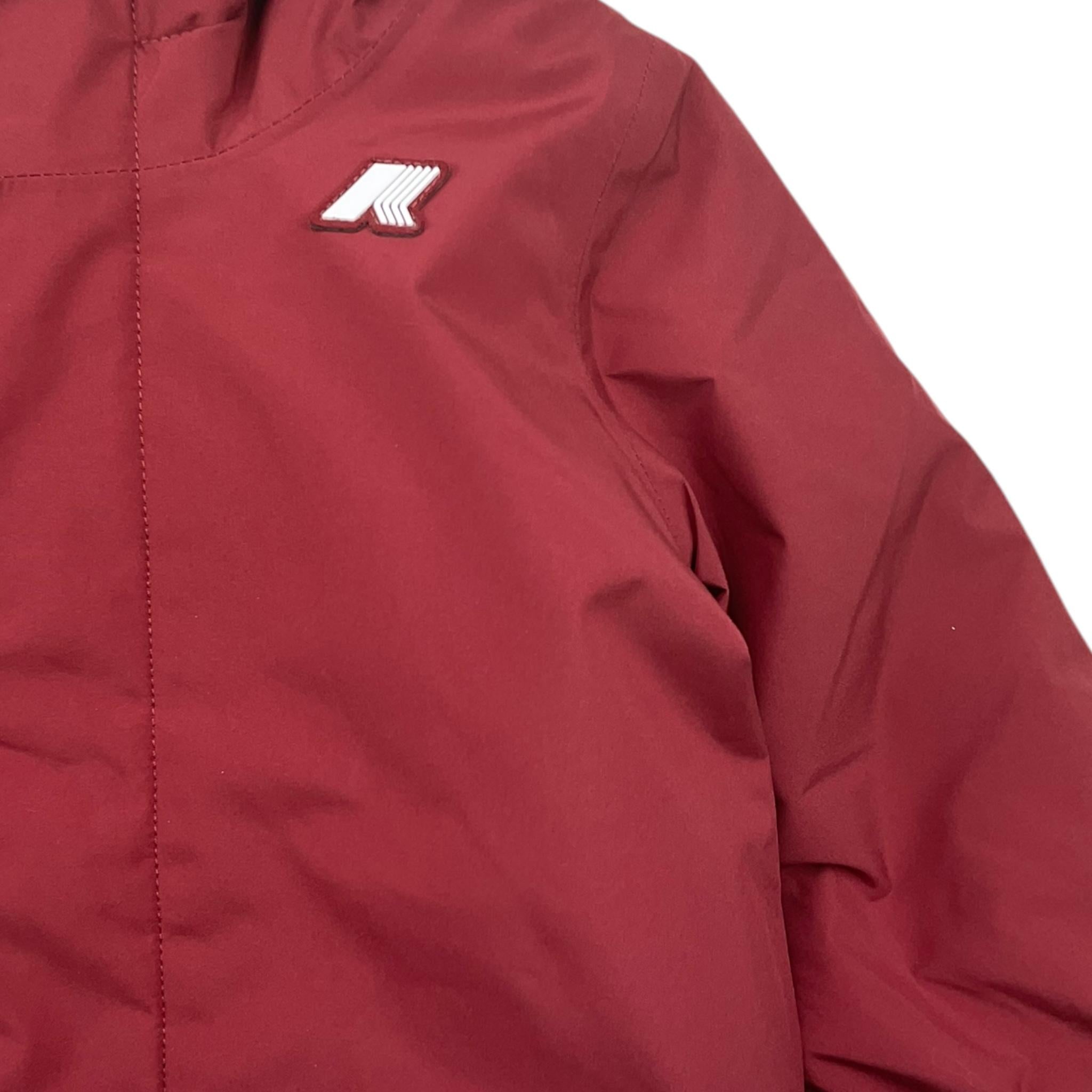K-WAY giubbino tinta unita con cappuccio Bordeaux per Neonato K4137VWXX BORDEAUX K-WAY