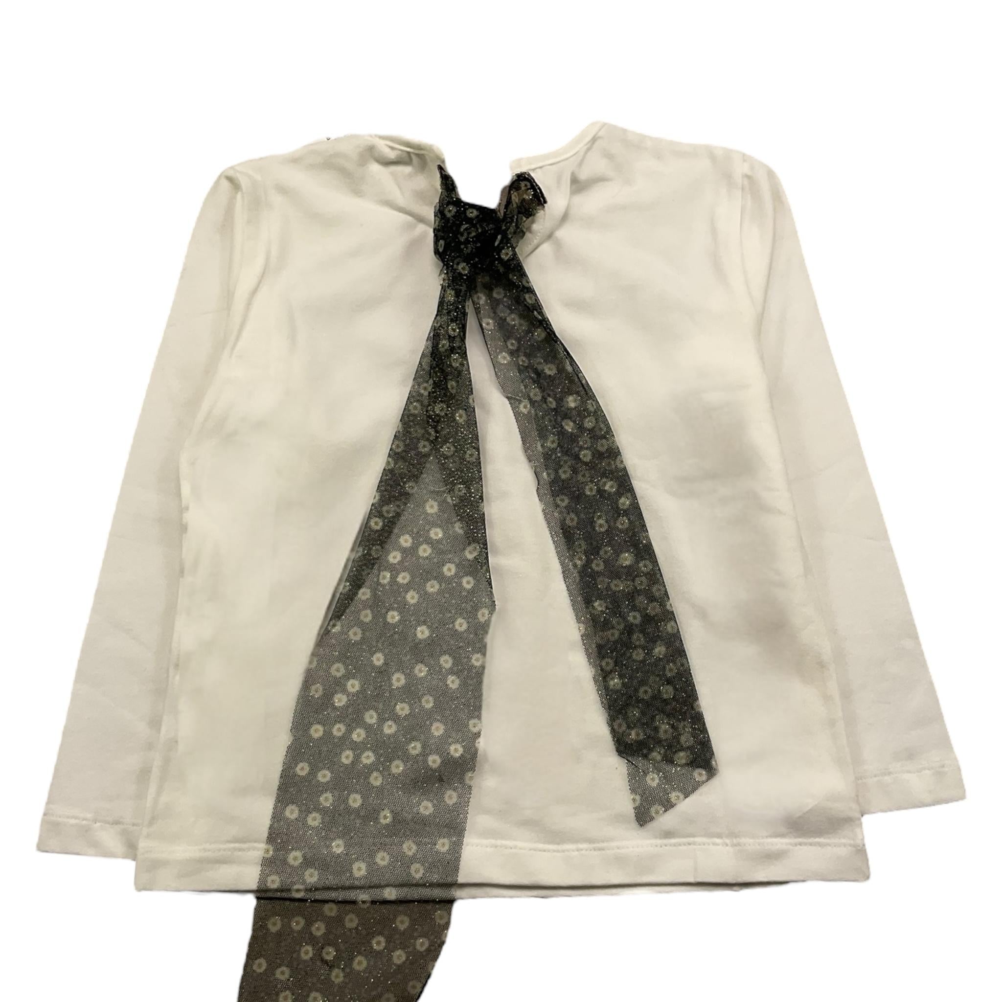 LALALU' shirt girocollo tinta unita con tulle Bianco per Bambina TSL170NBN BIANCO LALALU'