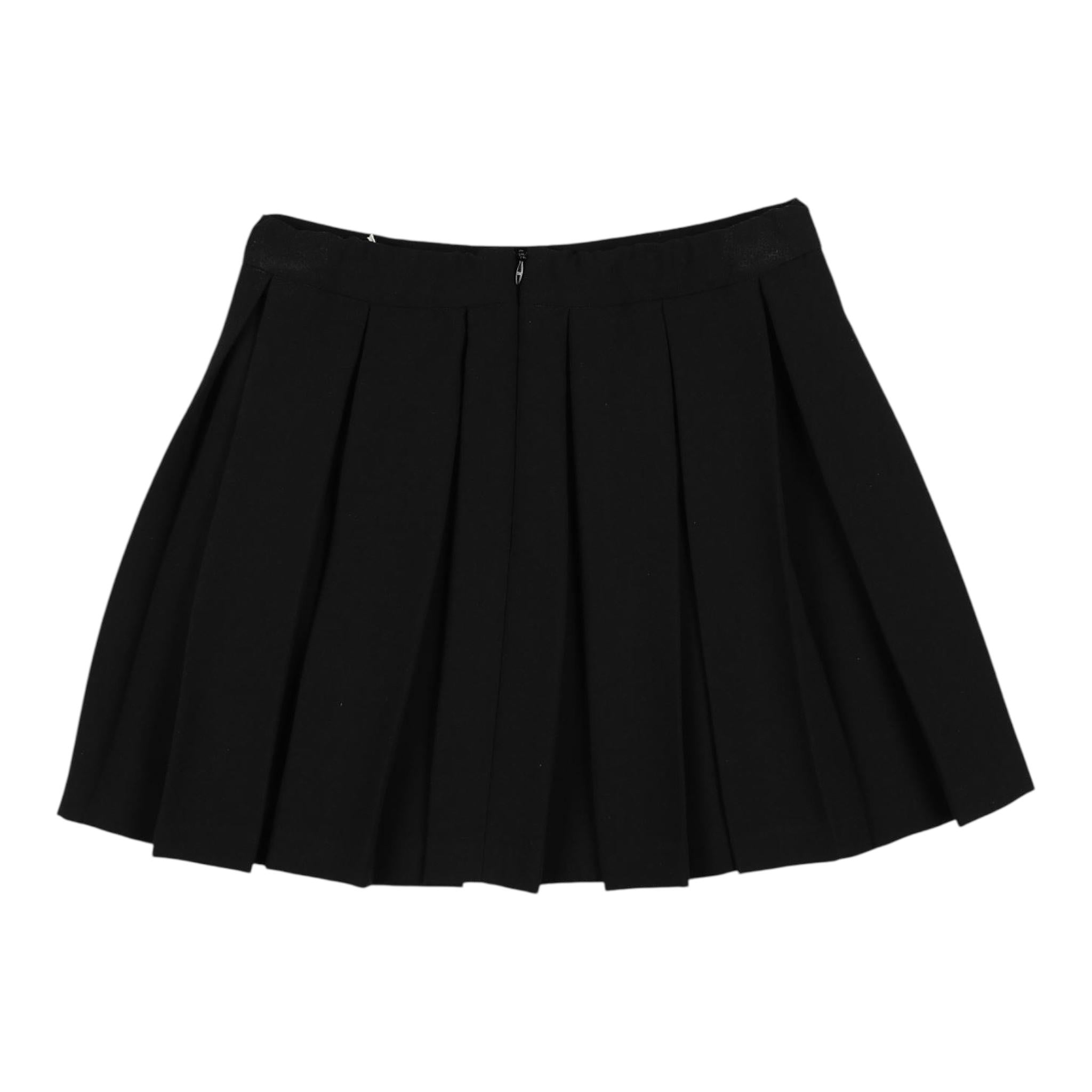 ELISABETTA FRANCHI gonna tinta unita con stampa logo Nero per Bambina EFGO172 NERO ELISABETTA FRANCHI