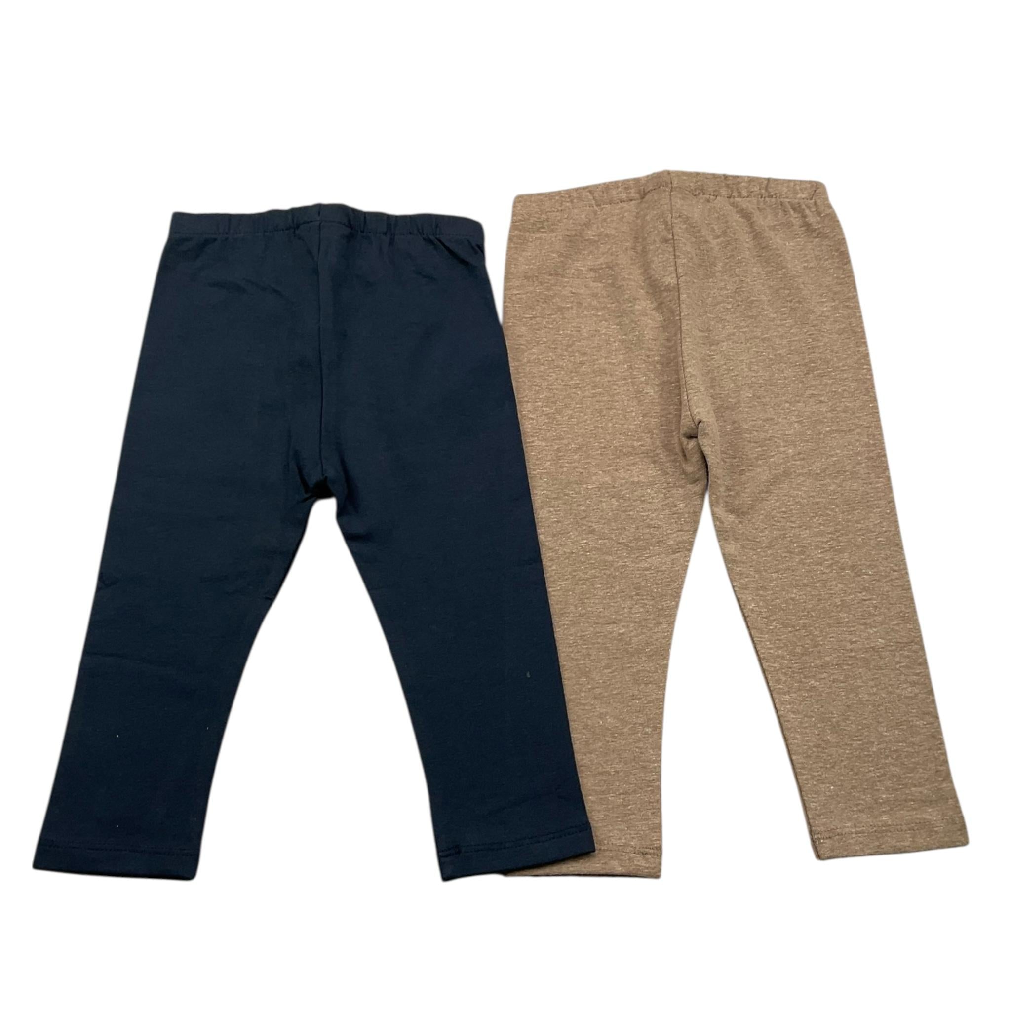 MAYORAL set 2 leggins bicolore Blu/beige per Bambina 70255J BLU/BEIGE MAYORAL