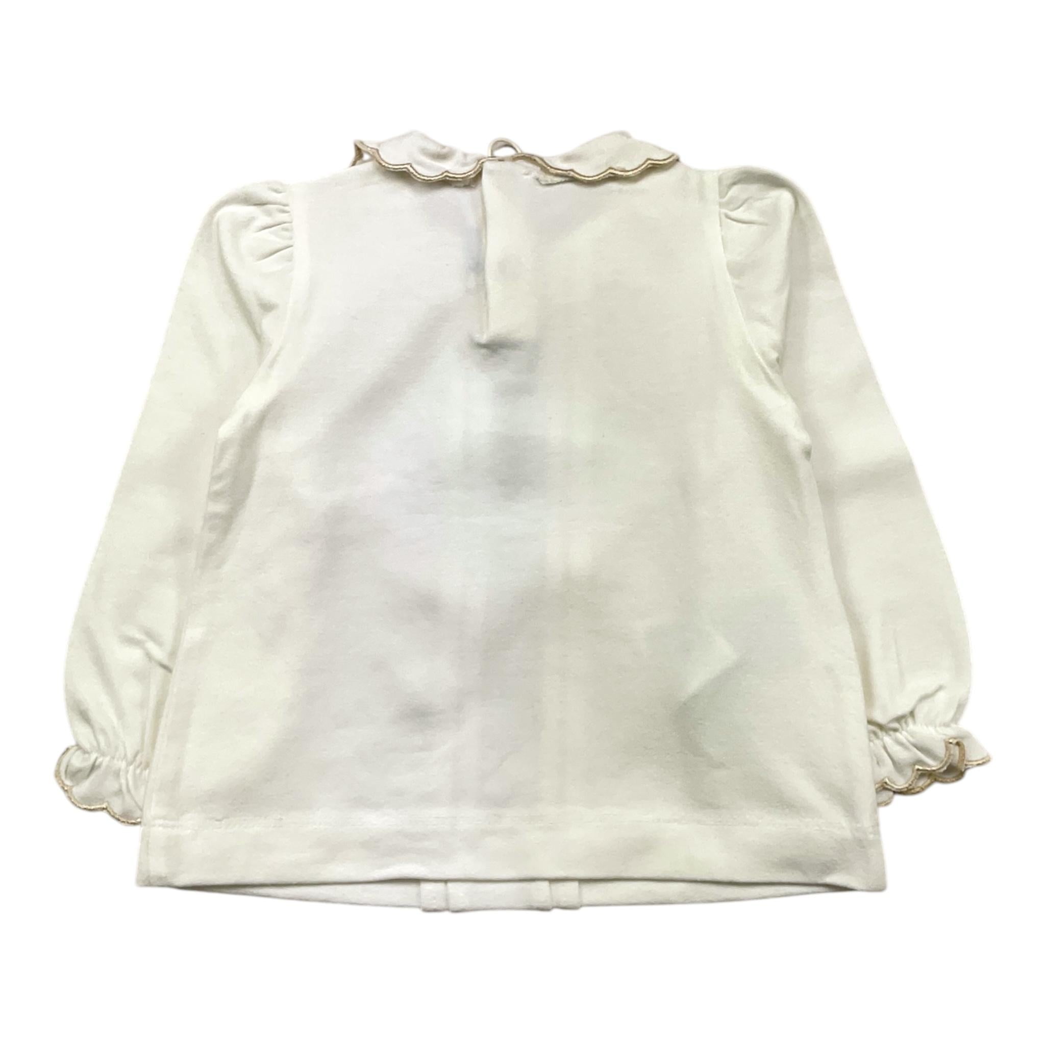 MAYORAL shirt tinta unita con colletto e ricami Panna per Neonata 2194 PANNA MAYORAL
