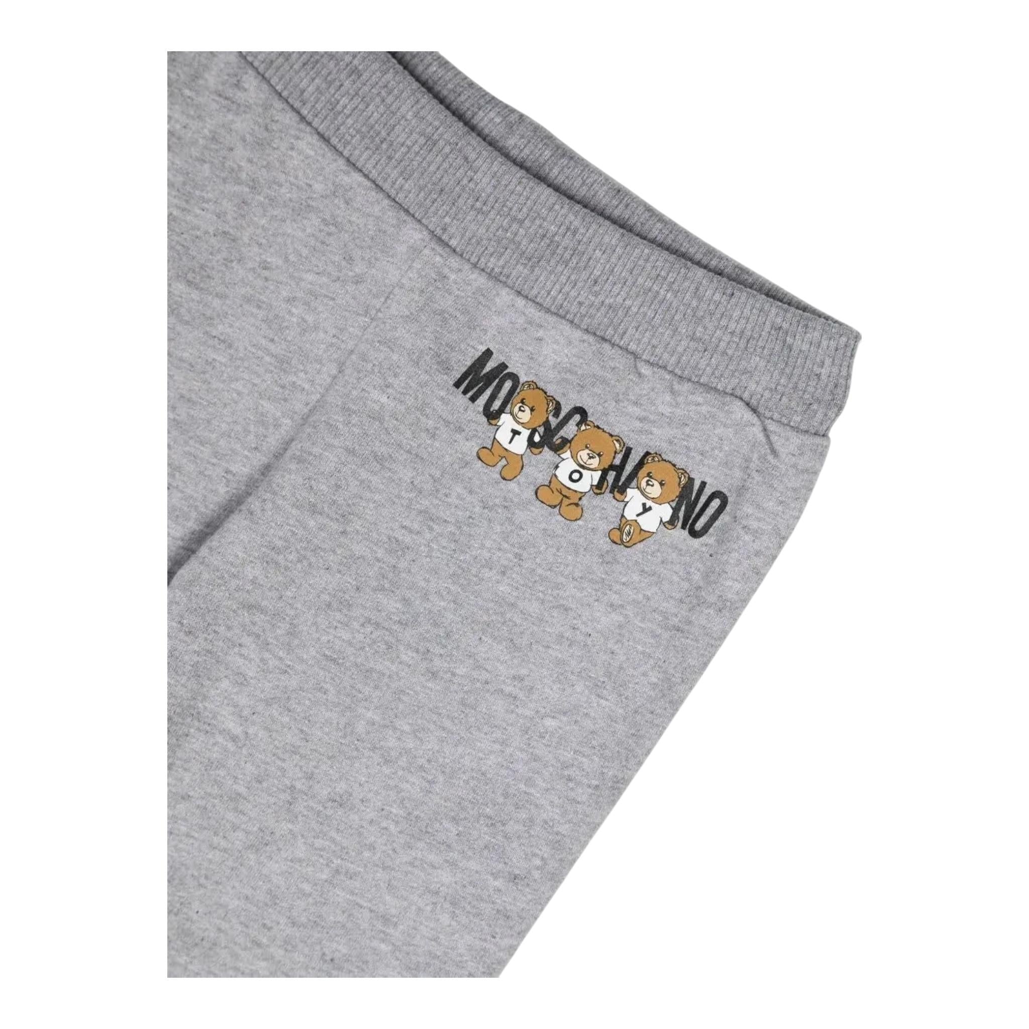 MOSCHINO completo 2 pezzi felpa-pantalone tinta unita Grigio per Neonato MUK04Y GRIGIO MOSCHINO