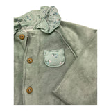 TEDDY E MINOU tutina tinta unita con colletto fantasia fiori Verde per Neonata I24TU040M0137 VERDE TEDDY E MINOU