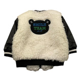 M+E' giubbino teddy tinta unita con maniche in contrasto Panna per Neonata UE0471 PANNA M+E'