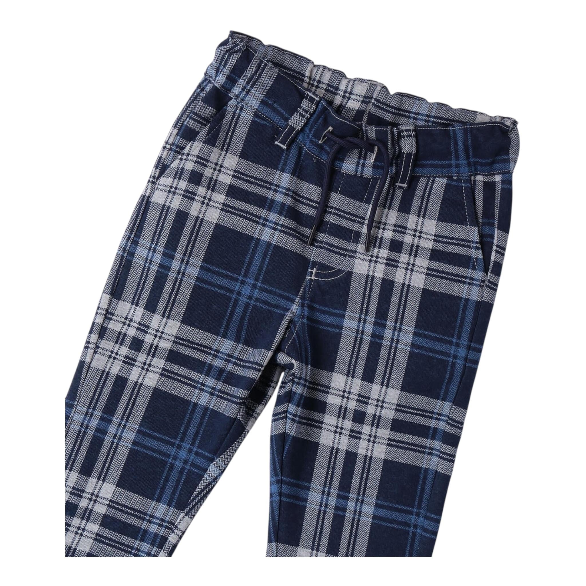 SARABANDA pantalone con elastico in vita fantasia scozzese Blu per Bambino 0A162 BLU SARABANDA