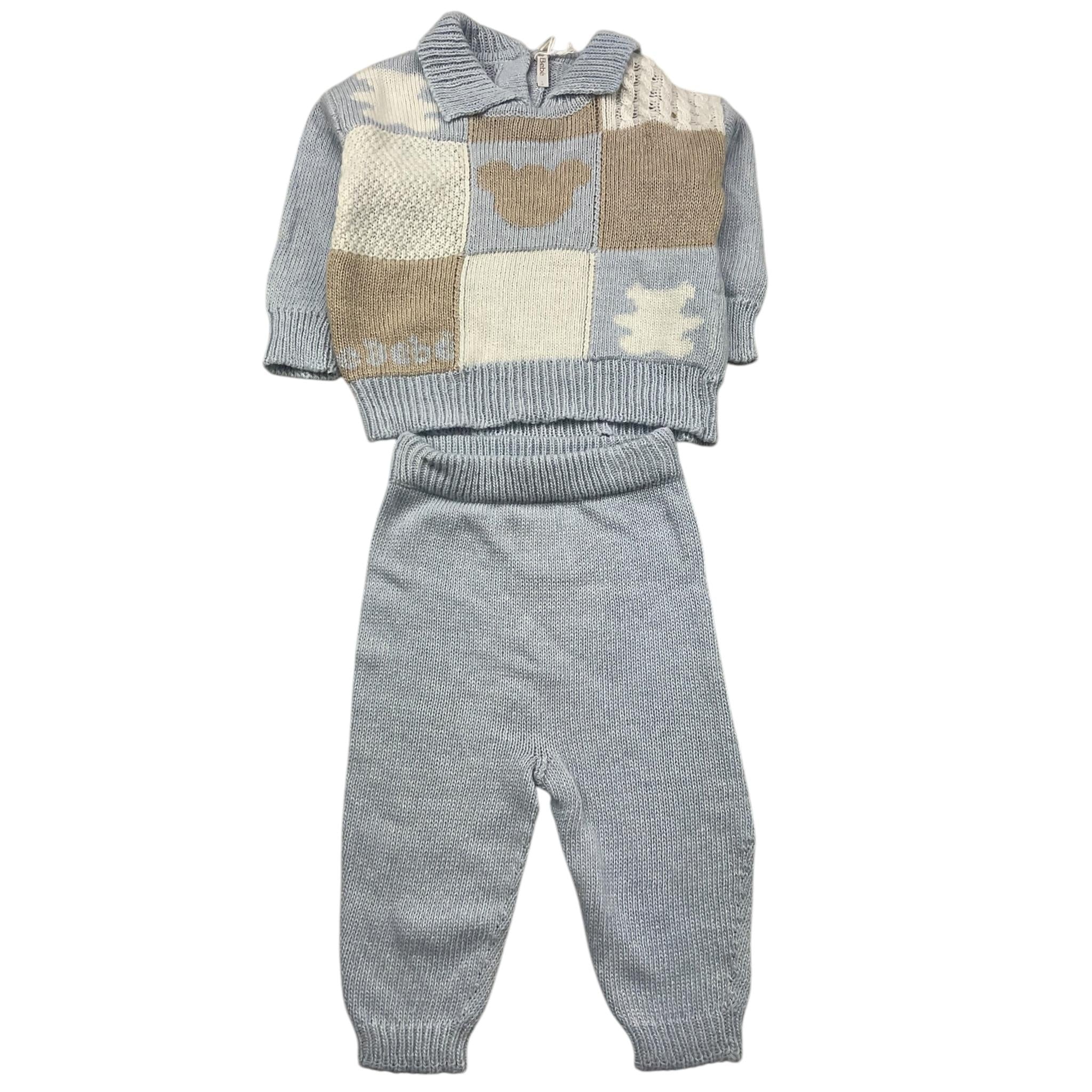 LE BEBE' completi 2 pezzi maglia-pantalone tinta unita Azzurro per Neonato LBB5051 AZZURRO LE BEBE'
