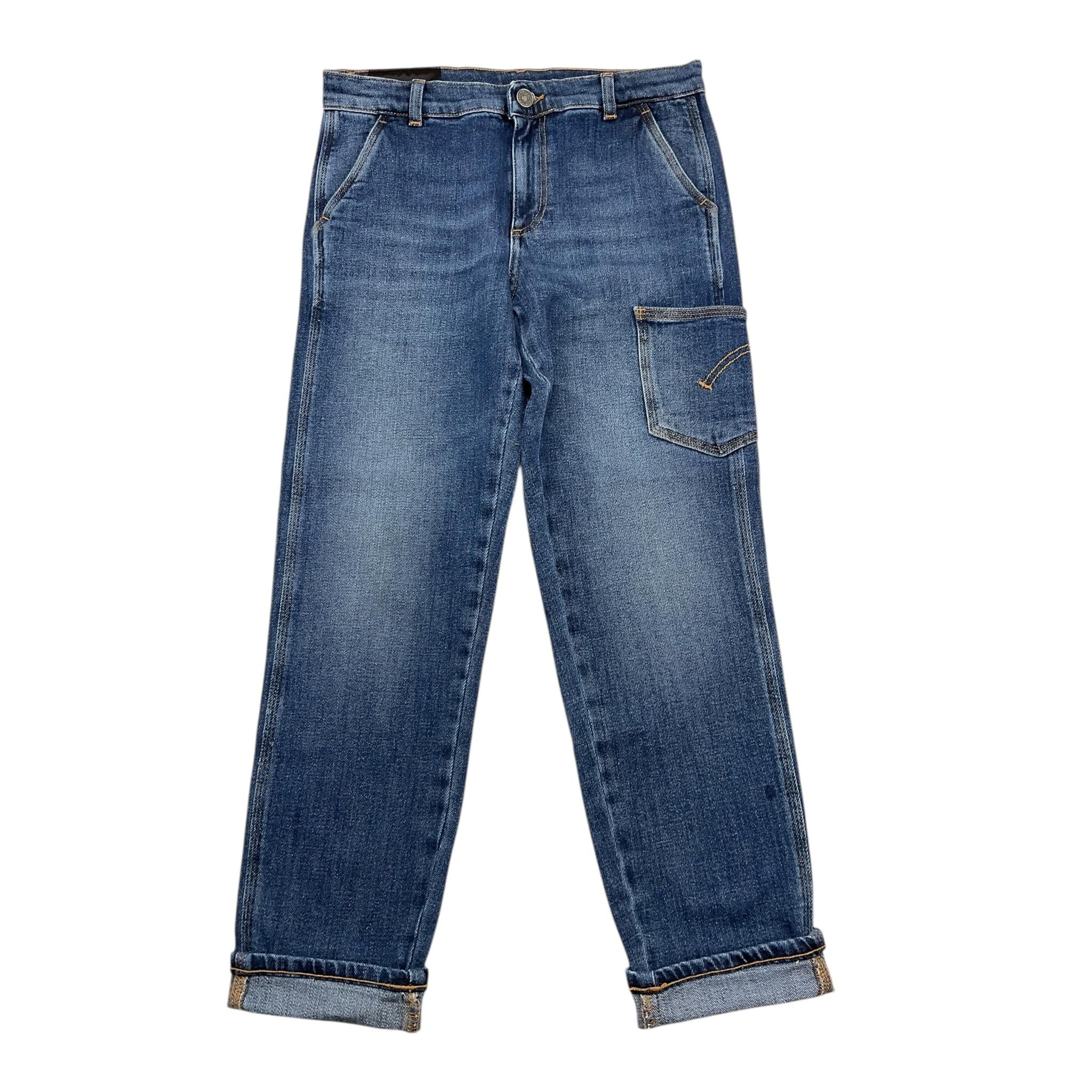 DONDUP jeans tinta unita con 5 tasche Blu per Bambino DMPA236C BLU DONDUP