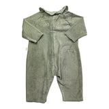 TEDDY E MINOU tutina tinta unita con colletto fantasia fiori Verde per Neonata I24TU040M0137 VERDE TEDDY E MINOU
