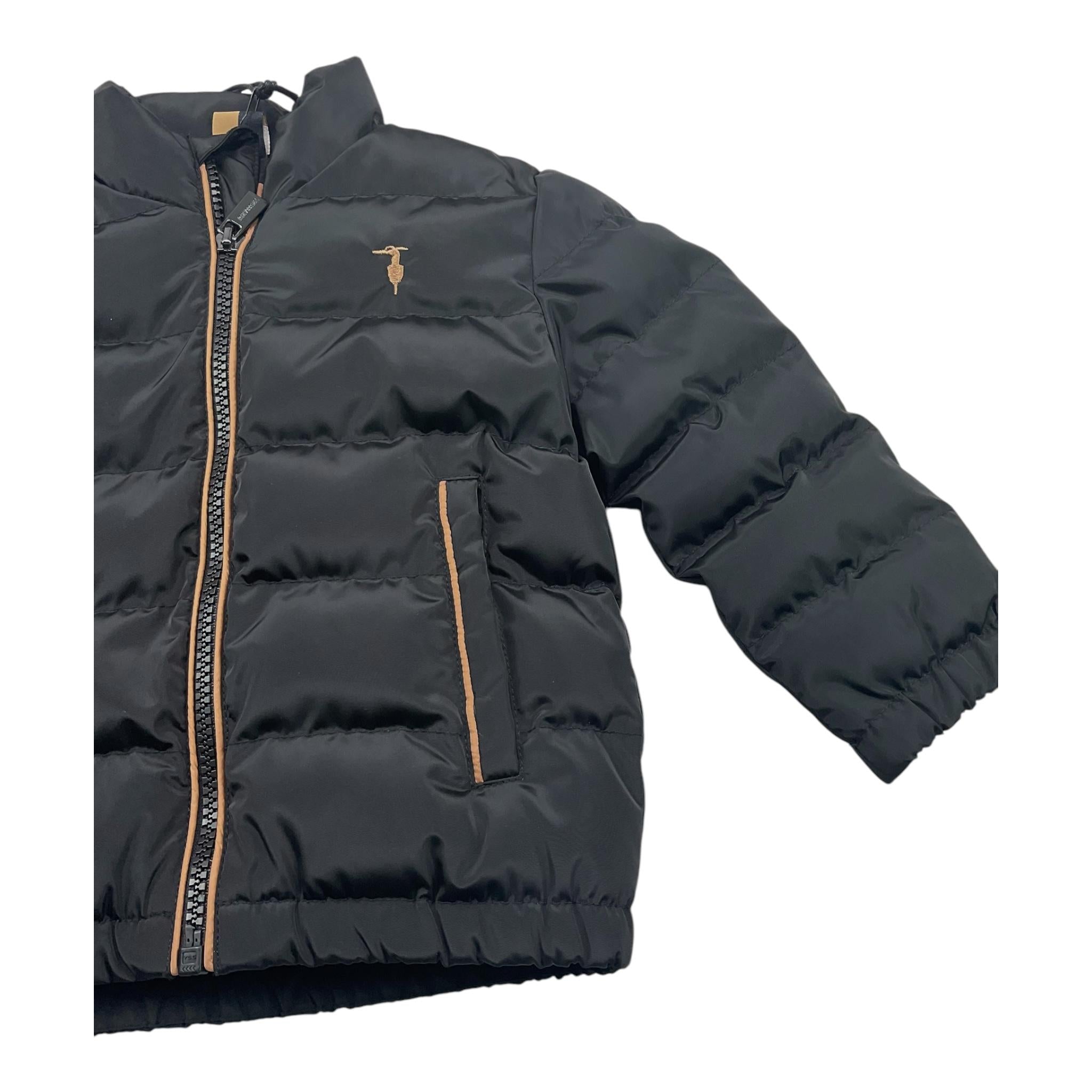 TRUSSARDI giubbino tinta unita con profili in contrasto Nero per Neonato TIA25066PI NERO TRUSSARDI