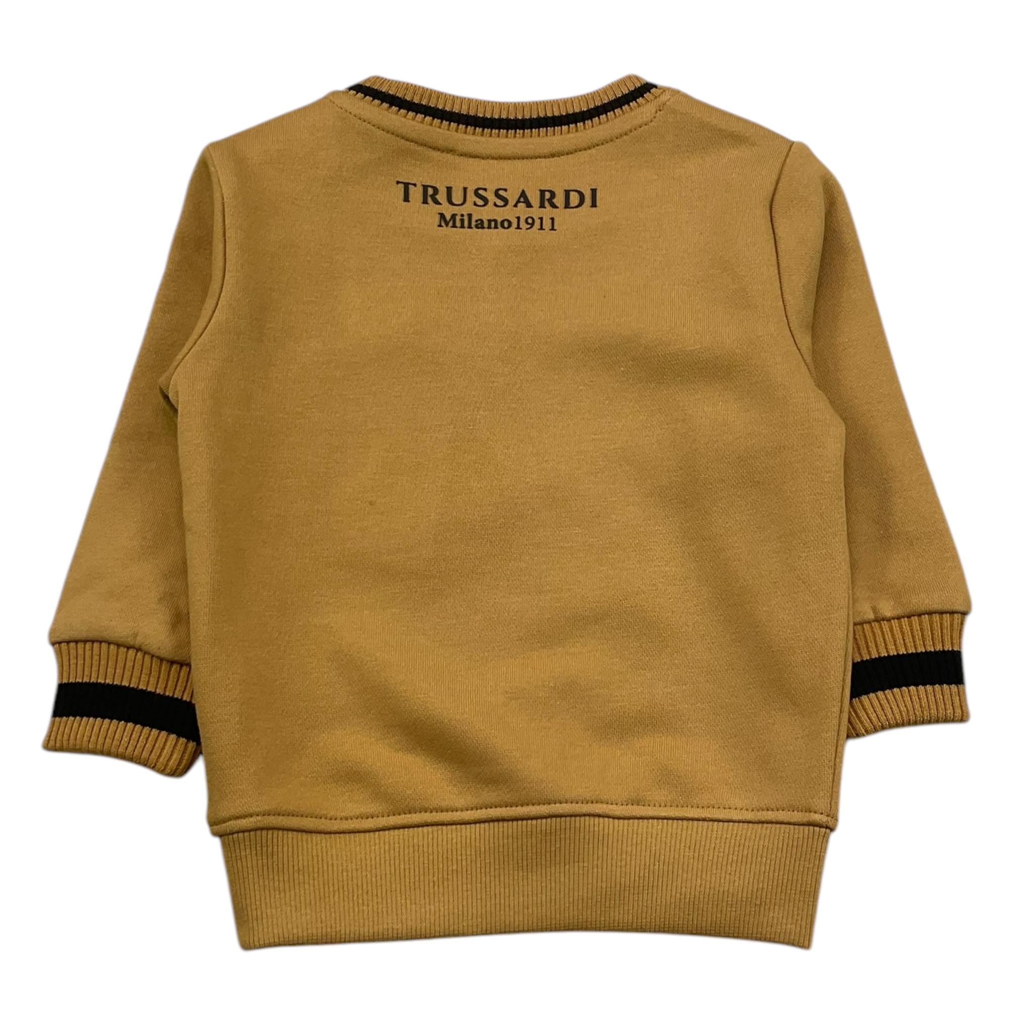 TRUSSARDI felpa chiusa girocollo tinta unita Cammello per Neonato TIA25080FE CAMMELLO TRUSSARDI