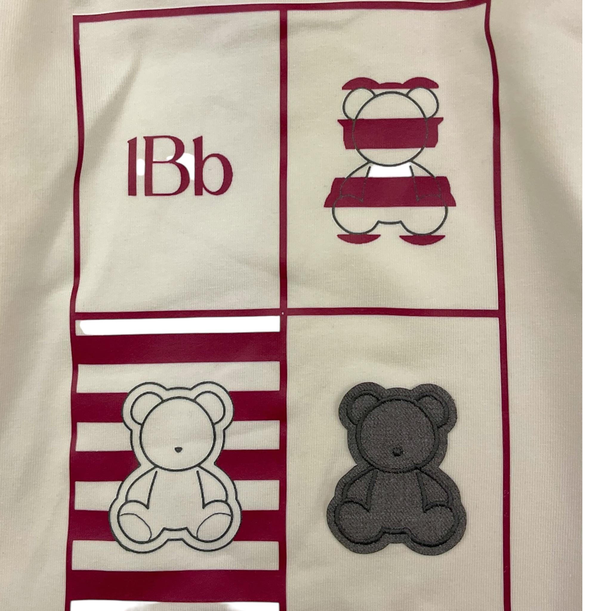 LE BEBE' shirt girocollo tinta unita con stampa Panna per Neonato LBB5157 PANNA LE BEBE'
