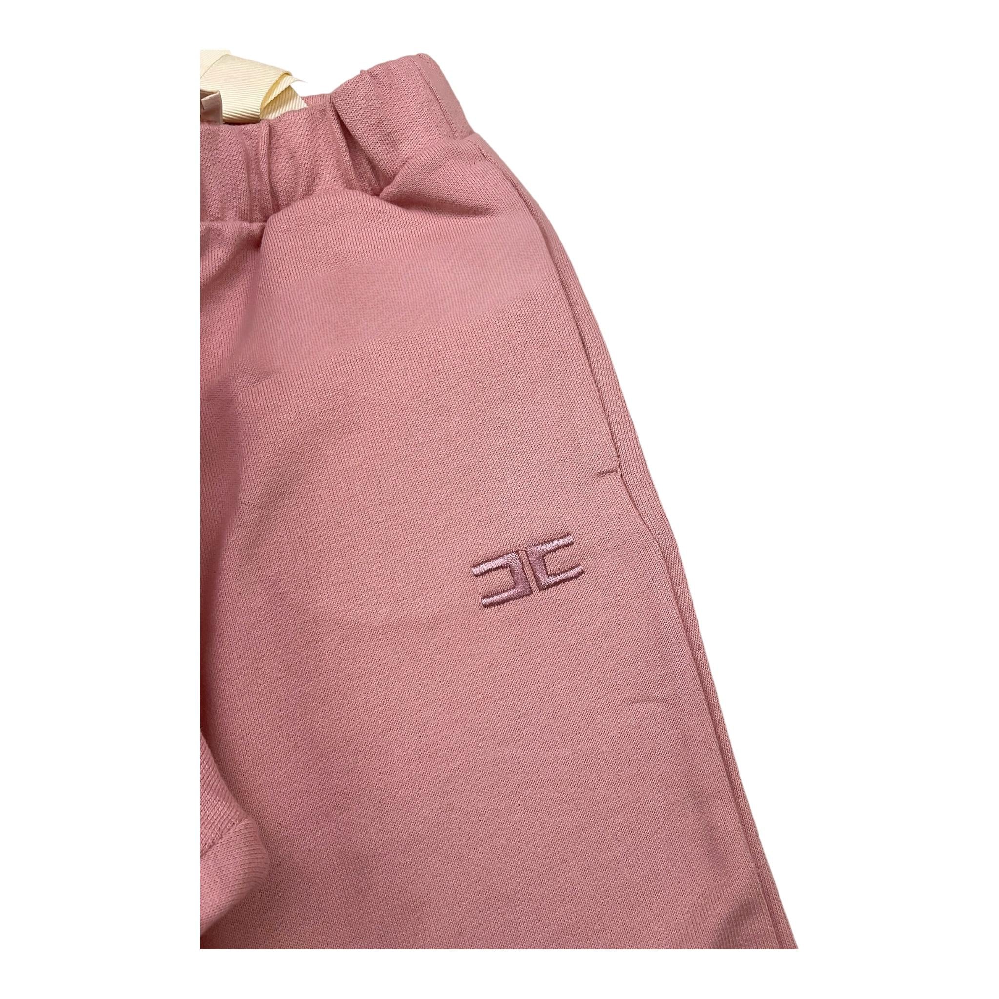 ELISABETTA FRANCHI pantalone tuta tinta unita con logo Rosa per Bambina EGPA073 ROSA ELISABETTA FRANCHI