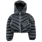 REFRIGUE giubbino tinta unita con cappucci e logo Nero per Bambina 2841Y00006 NERO REFRIGUE