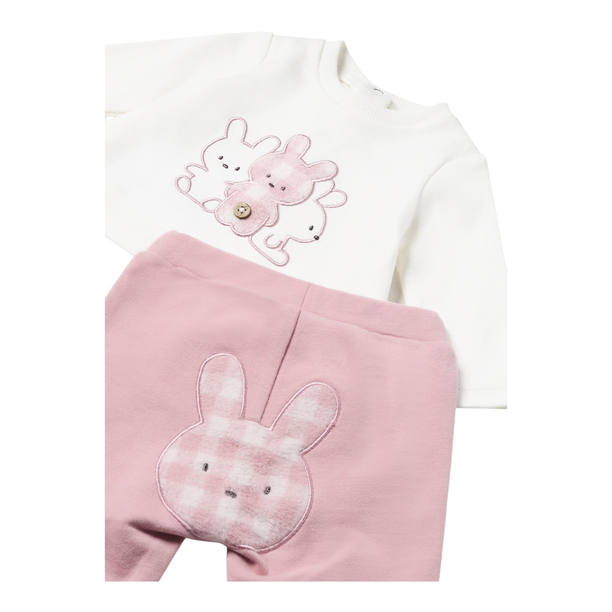 MAYORAL complet 3 pezzi felpa-shirt-pantalone Rosa per Neonata 2612 ROSA MAYORAL