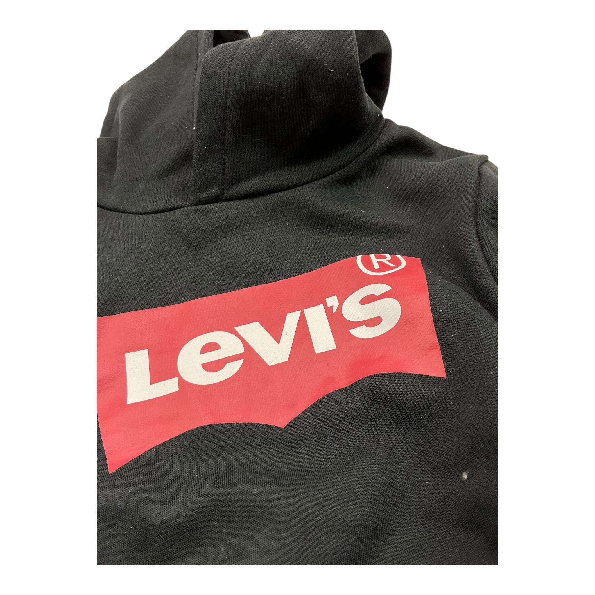 LEVI'S felpa chiusa con cappuccio tinta unita con logo Nero per Bambino 9E8778XX NERO LEVI'S