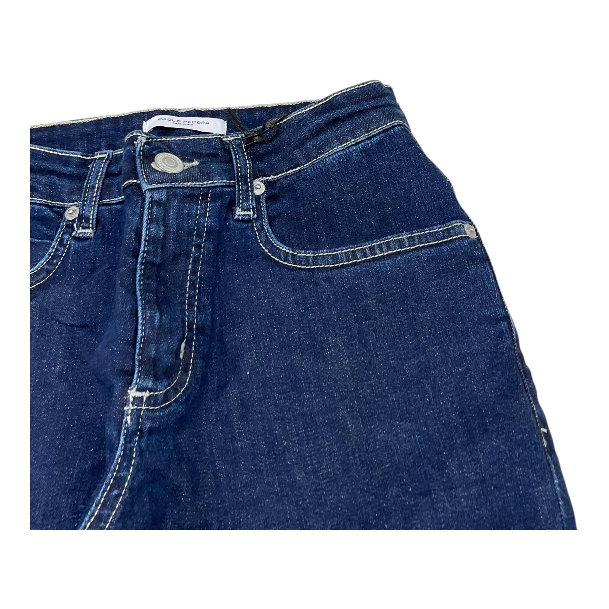 PAOLO PECORA jeans tinta unita con girovita regolabile Blu per Bambino PP3811X BLU PAOLO PECORA