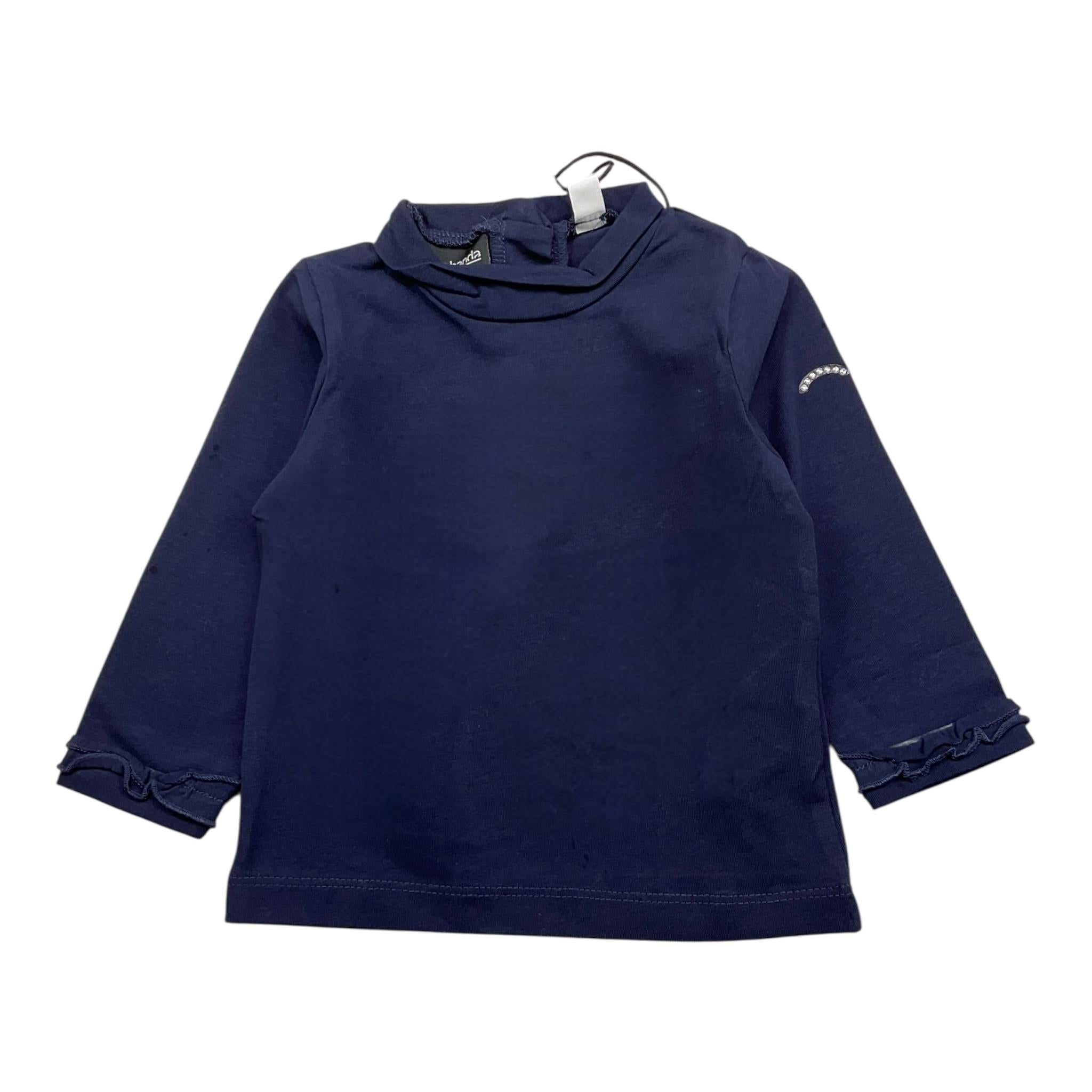 SARABANDA shirt mezzo collo tinta unita Blu per Neonata 05208N BLU SARABANDA