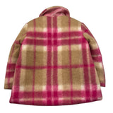 BARCELLINO cappotto monopetto fantasia quadri Fuxia per Bambina 106506 FUXIA BARCELLINO