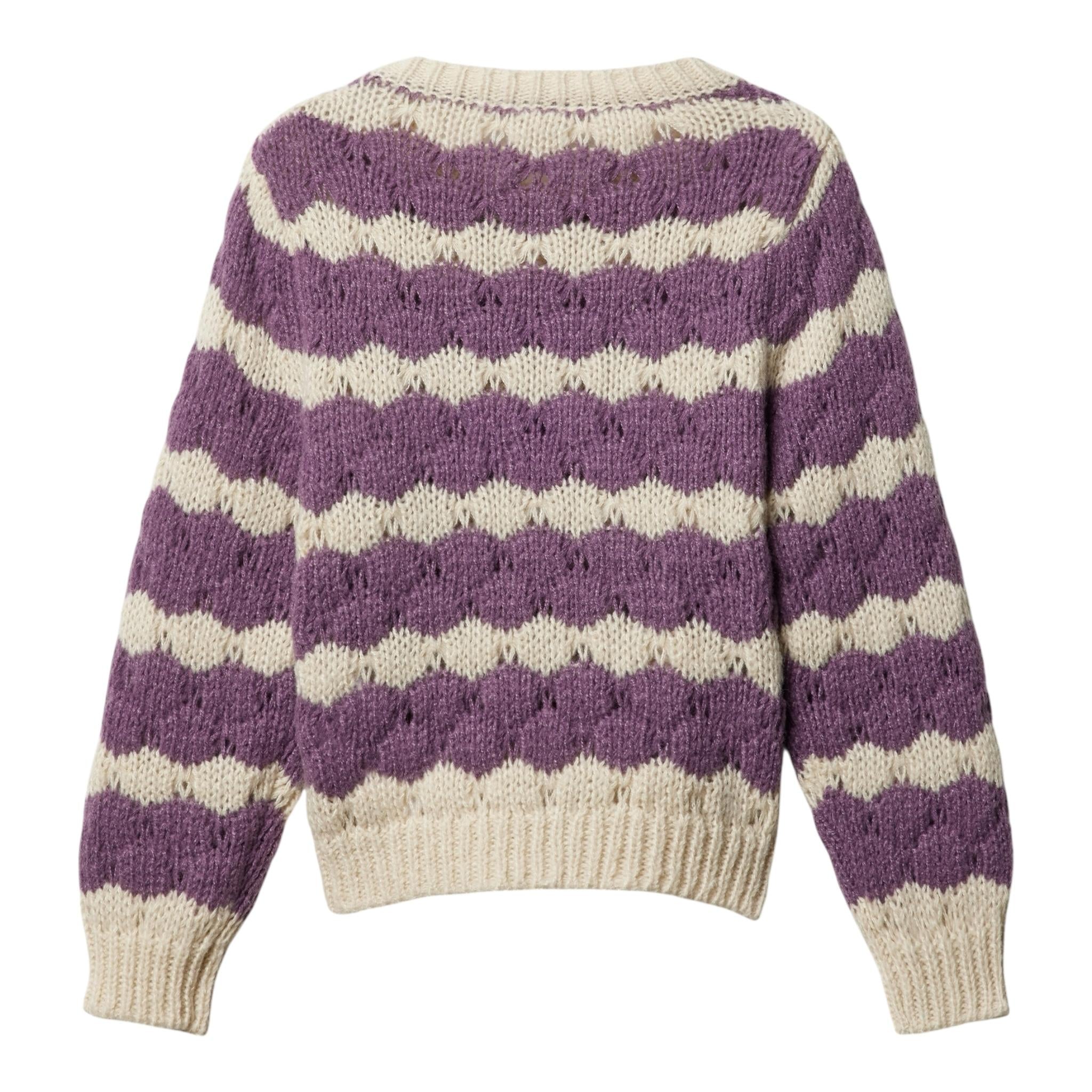 NAME IT maglia bicolore con fantasia a righe Panna/viola per Neonata 13233150XN PANNA/VIOLA NAME IT