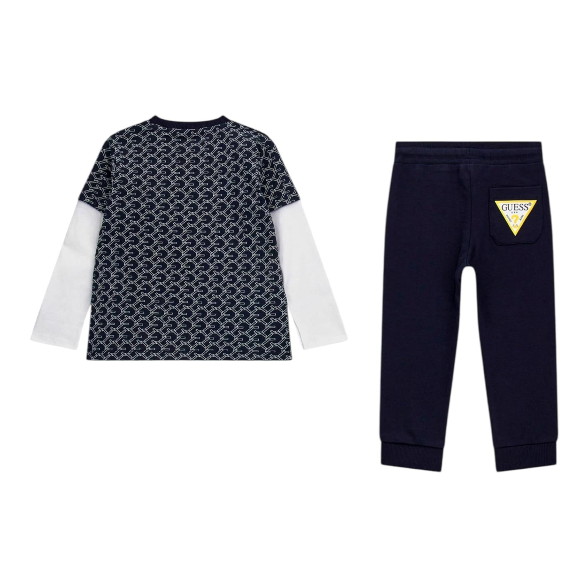 GUESS completo 2 pezzi shirt-pantalone Blu per Bambino N4YG01K8HM3 BLU GUESS