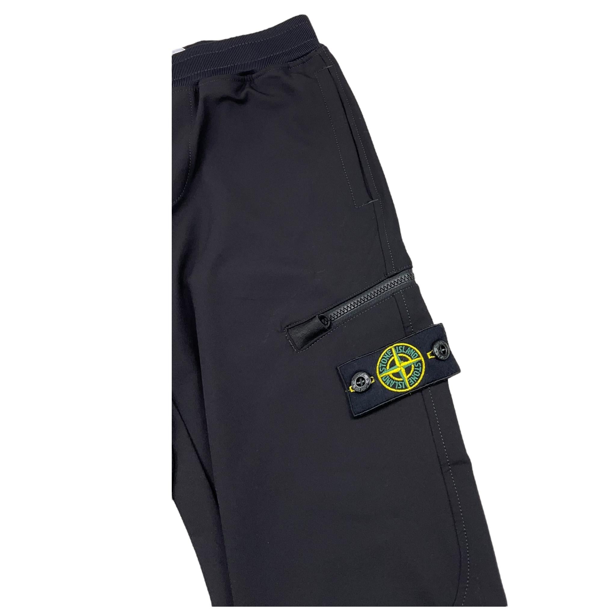 STONE ISLAND pantalone tinta unita con elastic in vita Nero per Bambino 791660544 NERO STONE ISLAND