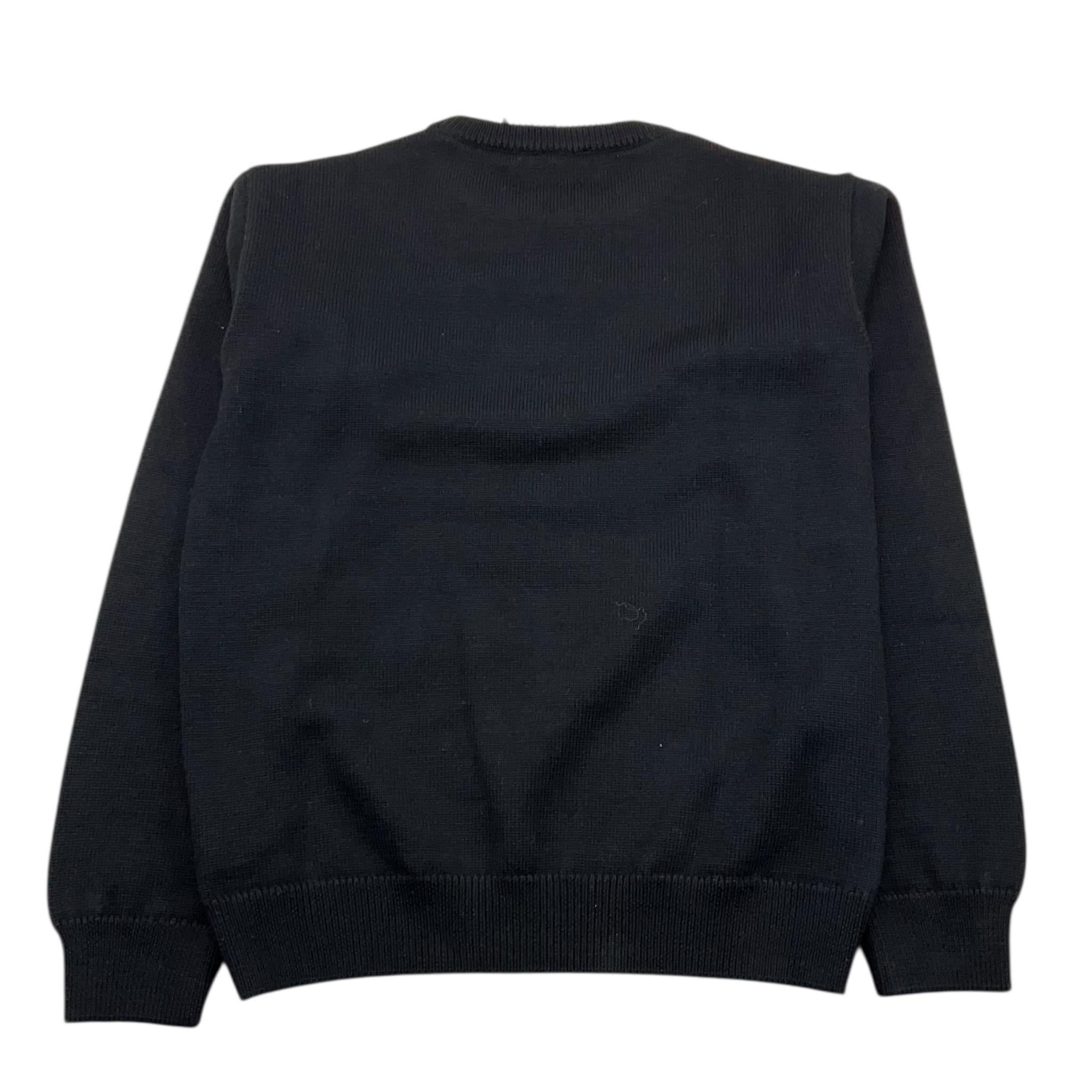 BALMAIN maglia girocollo tinta unita con logo Nero per Bambino BT9Q30 NERO BALMAIN