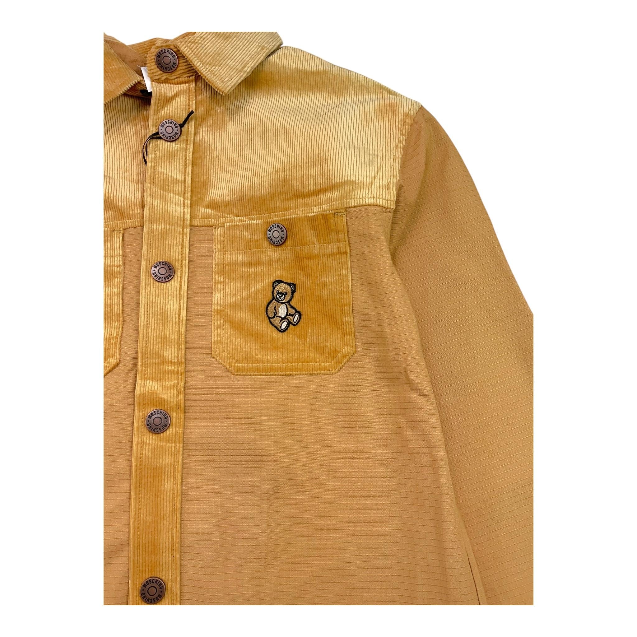 MOSCHINO camicia tinta unita con bottoni Cammello per Bambino HUC01P CAMMELLO MOSCHINO
