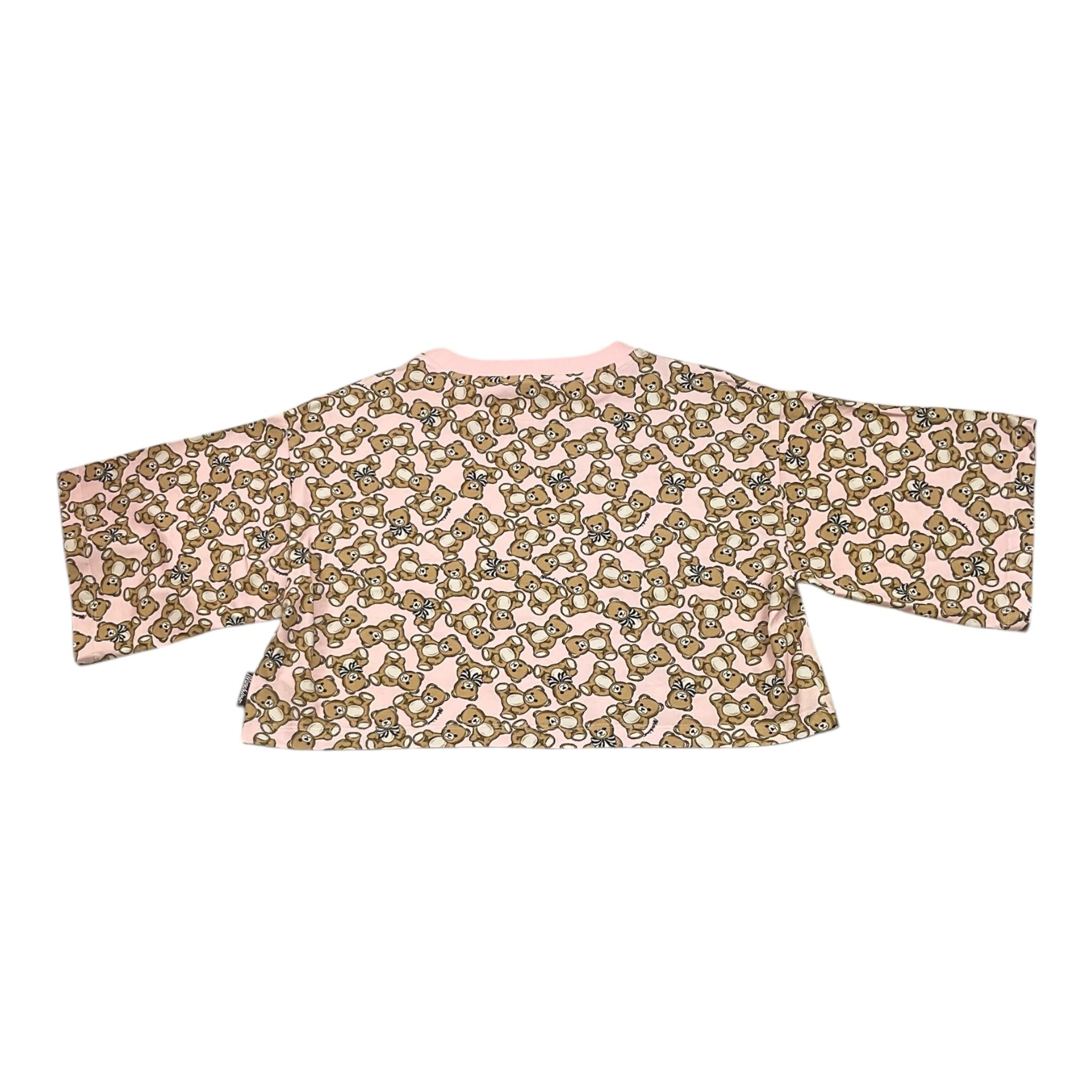 MOSCHINO t-shirt tinta unita modello crop con stampa Rosa per Bambina HBM062 ROSA MOSCHINO