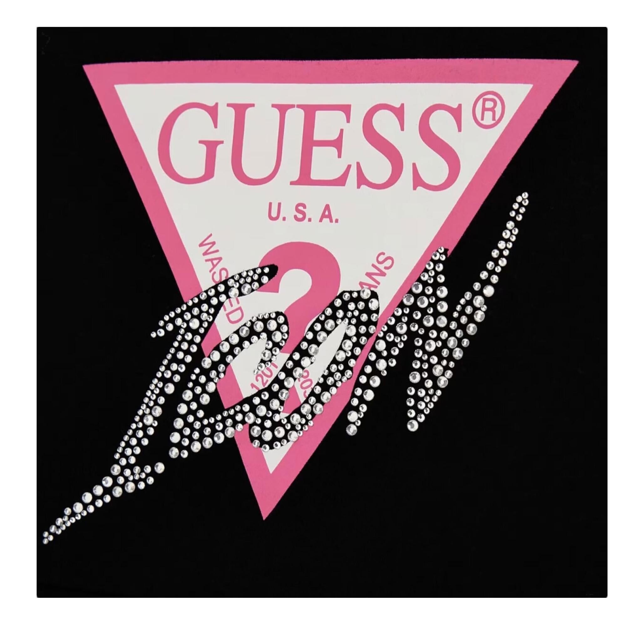 GUESS abito manica lunga tinta unita con gonna tulle Nero per Bambina J4YK06KB8R0 NERO GUESS