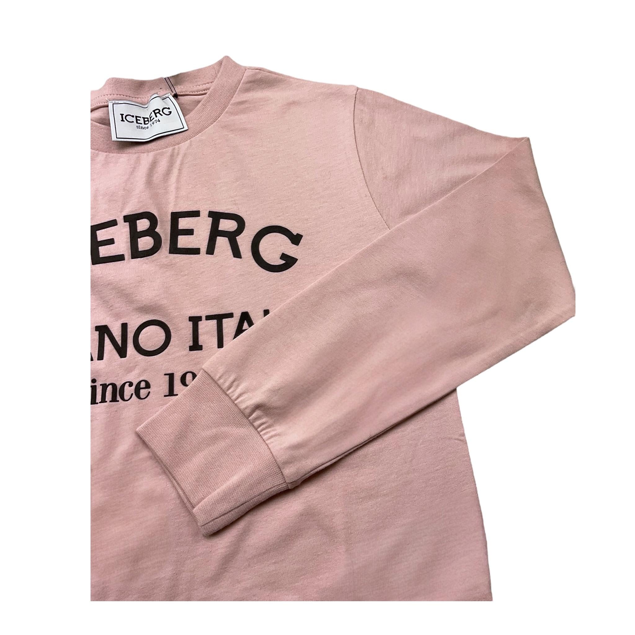 ICEBERG shirt tinta unita con stampa in contrasto Rosa per Bambina TSICE5329JXX ROSA ICEBERG
