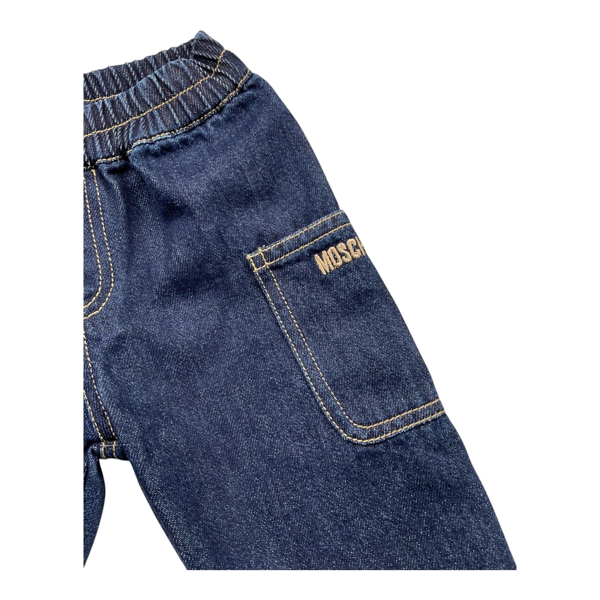 MOSCHINO completo 2pz bicolore camicia-jeans Azzurro per Neonato MUK057 AZZURRO MOSCHINO