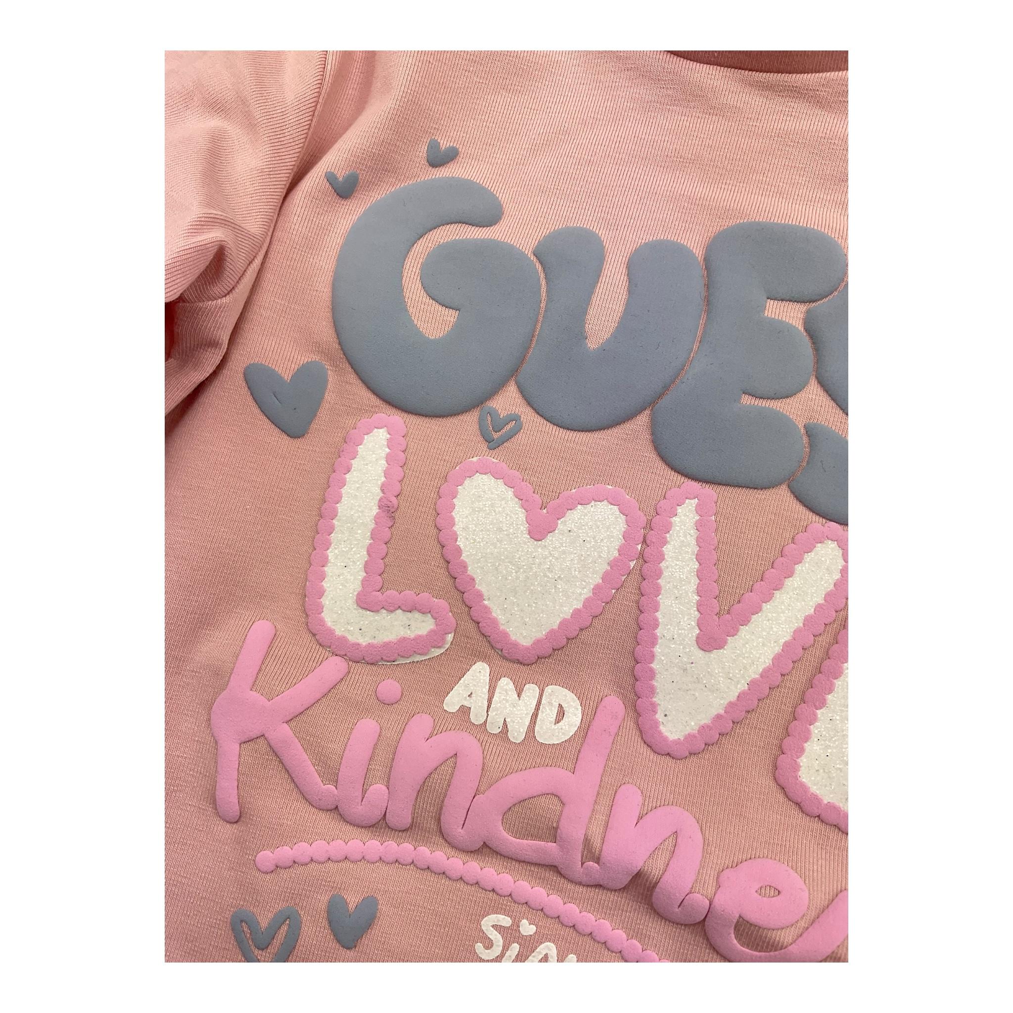 GUESS shirt girocollo tinta unita con stampa in contrasto Rosa per Neonata A4BI03J1314 ROSA GUESS